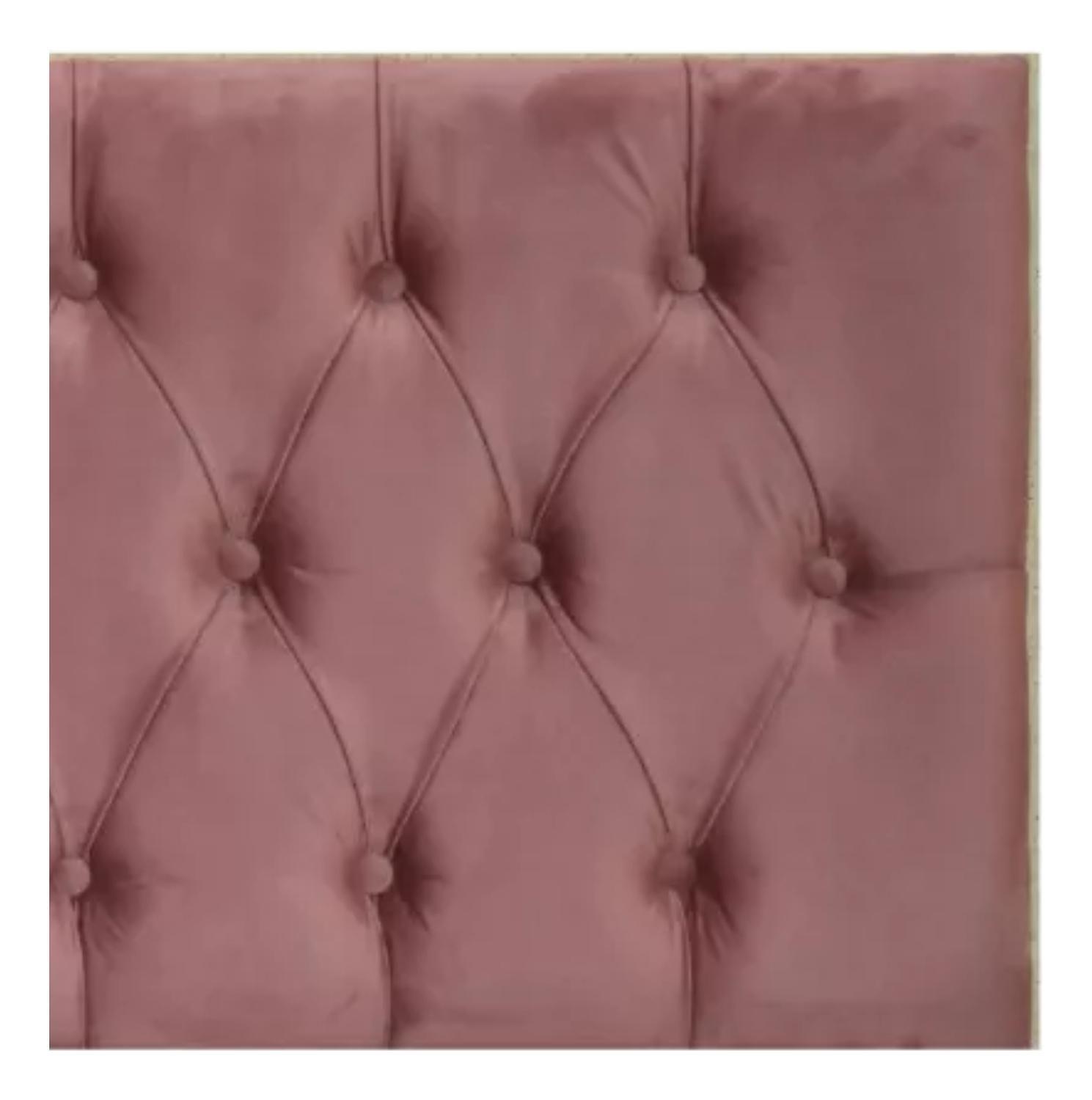 Respaldo Elegante Super King Capitone 200x60 CM Palo Rosa Felpa-2