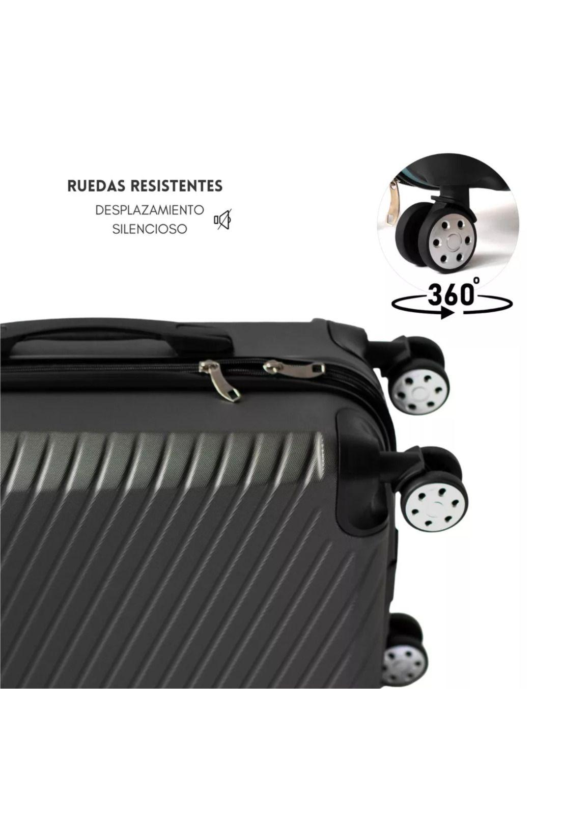 Set 3 Maletas Equipaje Cabina Ruedas - Negro-3