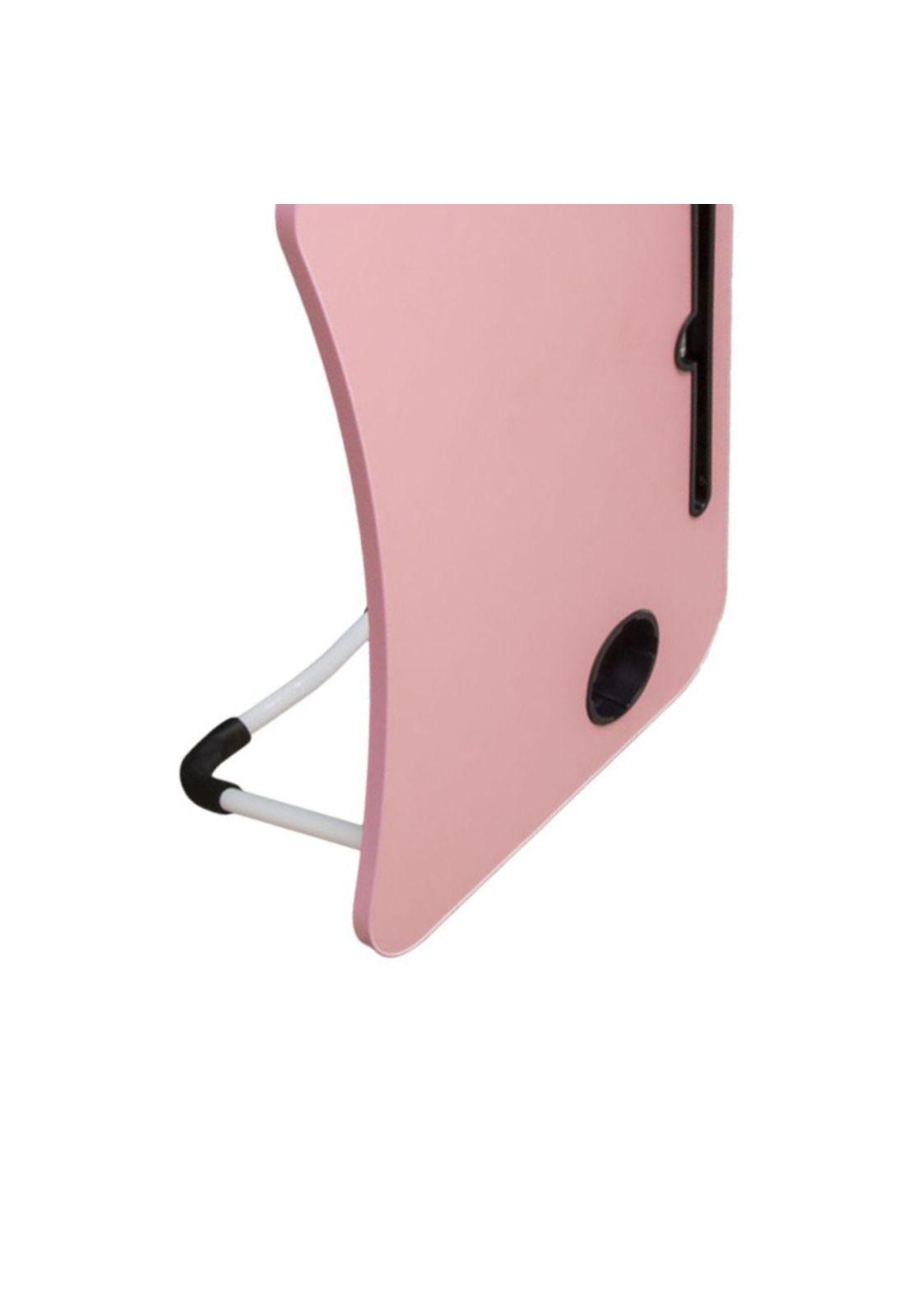 Bandeja Mesa Madera Notebook Posa Vaso Rosada-1