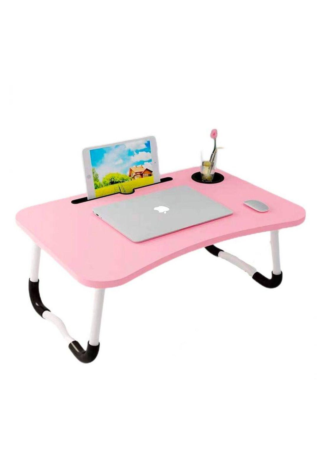 Bandeja Mesa Madera Notebook Posa Vaso Rosada-2