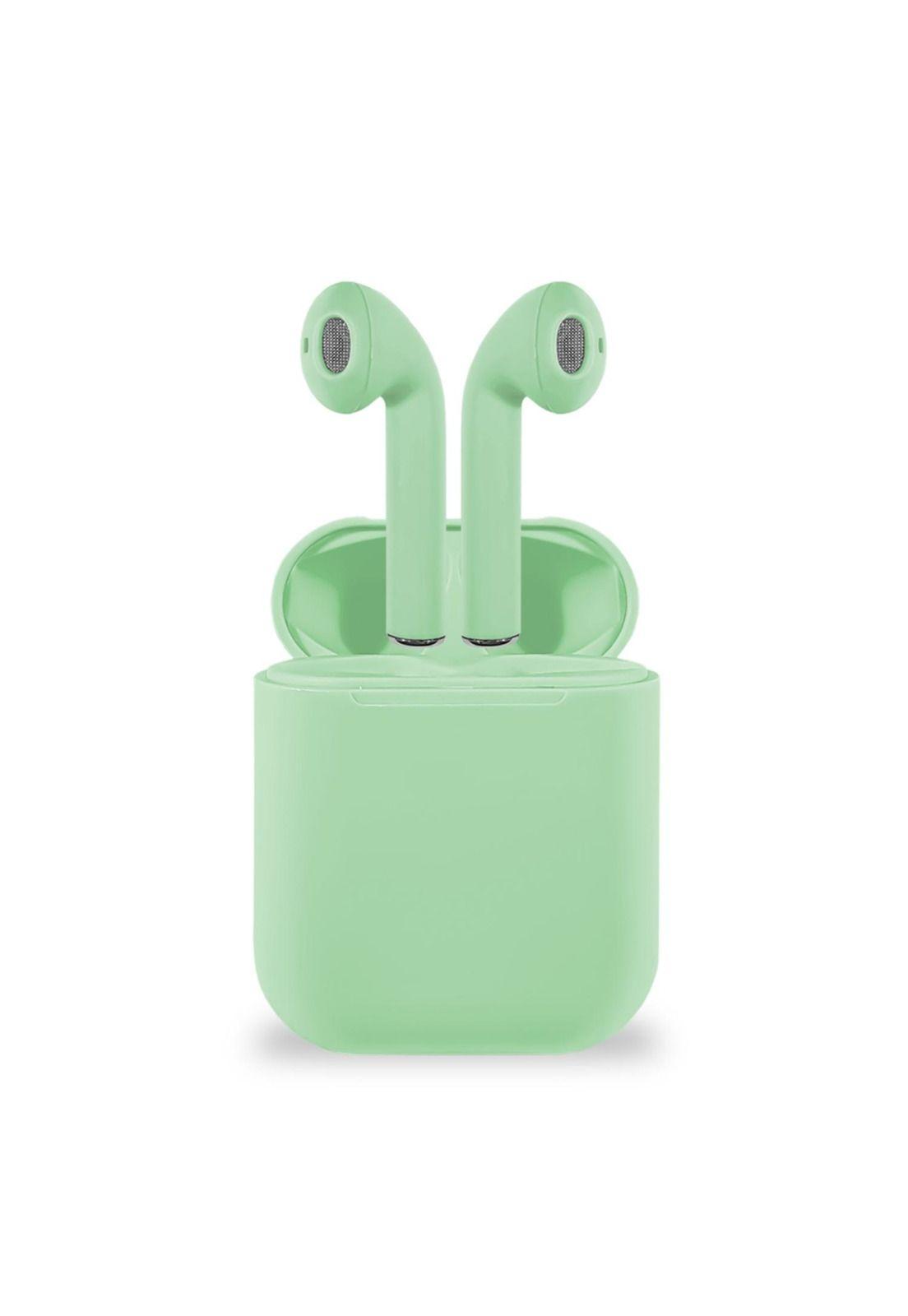Audífonos Inalámbricos Bluetooth Táctil I12 Tws Verde-1
