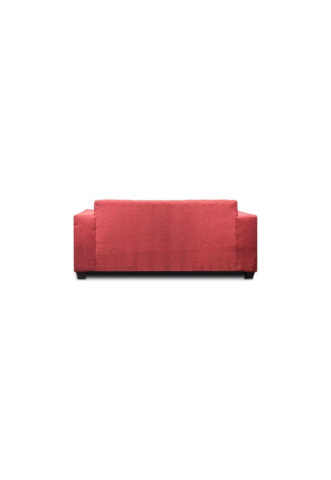 Sofá Enmaderado 2 Cuerpos Lino 75x75x75 CM Color Rojo-2