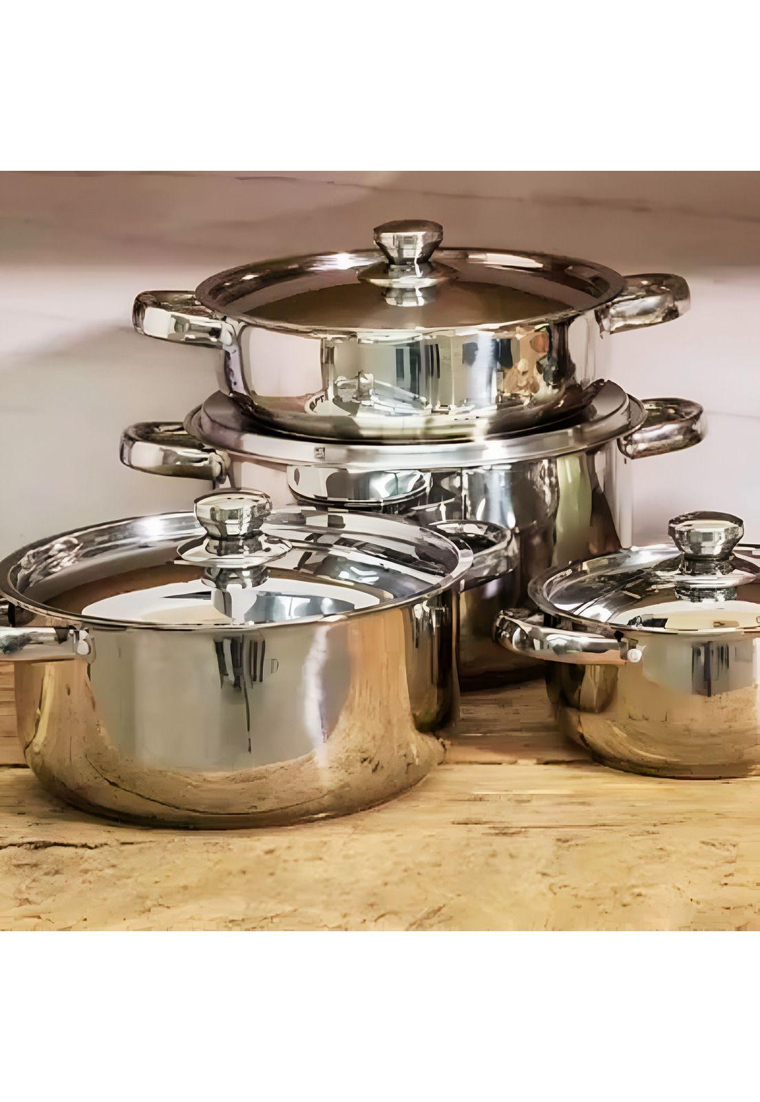 Juego Batería 8 Piezas Olla Cocina Acero inoxidable-3