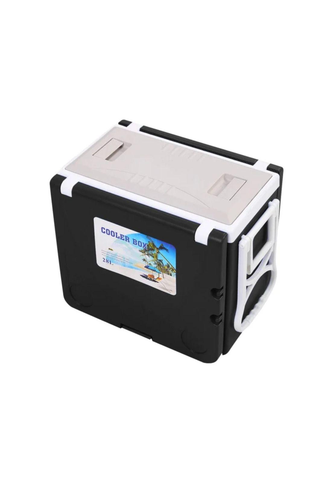 Mesa Cooler 28 LT Camping Sillas 2 en 1 Negro-3