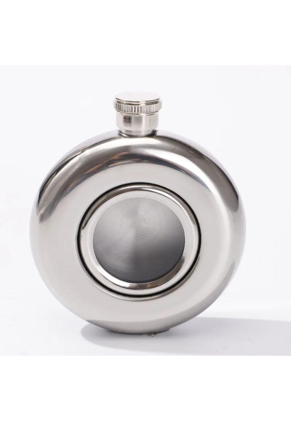 Botella Petaca Licor Acero Inoxidable Diseño Circular Maister 150 ML-4
