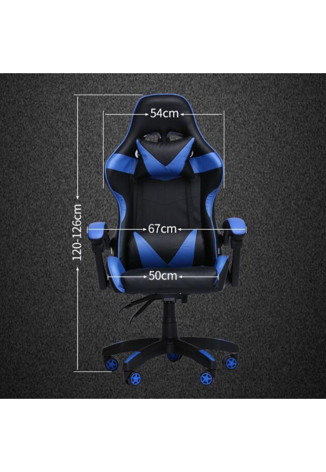 Silla Gamer Profesional Oficina Azul-4