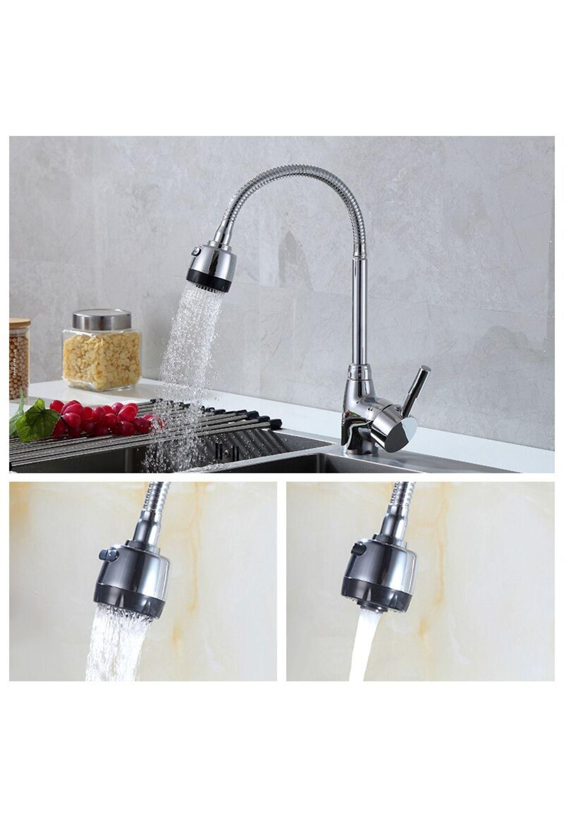 Llave Lavaplatos Monomando Cuello Flexible Difusor Agua-3