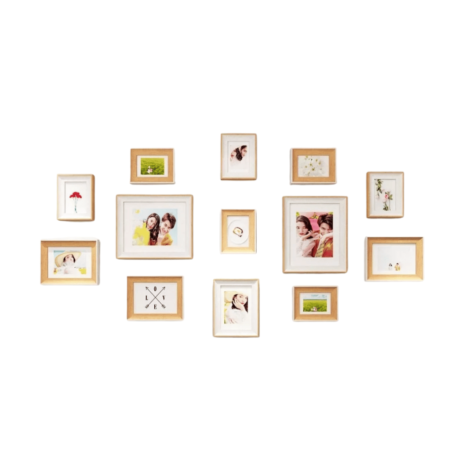 Set 13 Piezas Marcos Foto Decorativos Beige-3