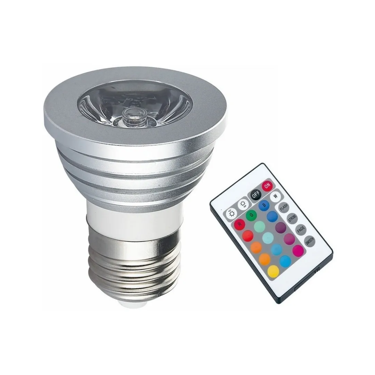 Pack 3 Ampolletas Dicroica LED Control Remoto E27-2