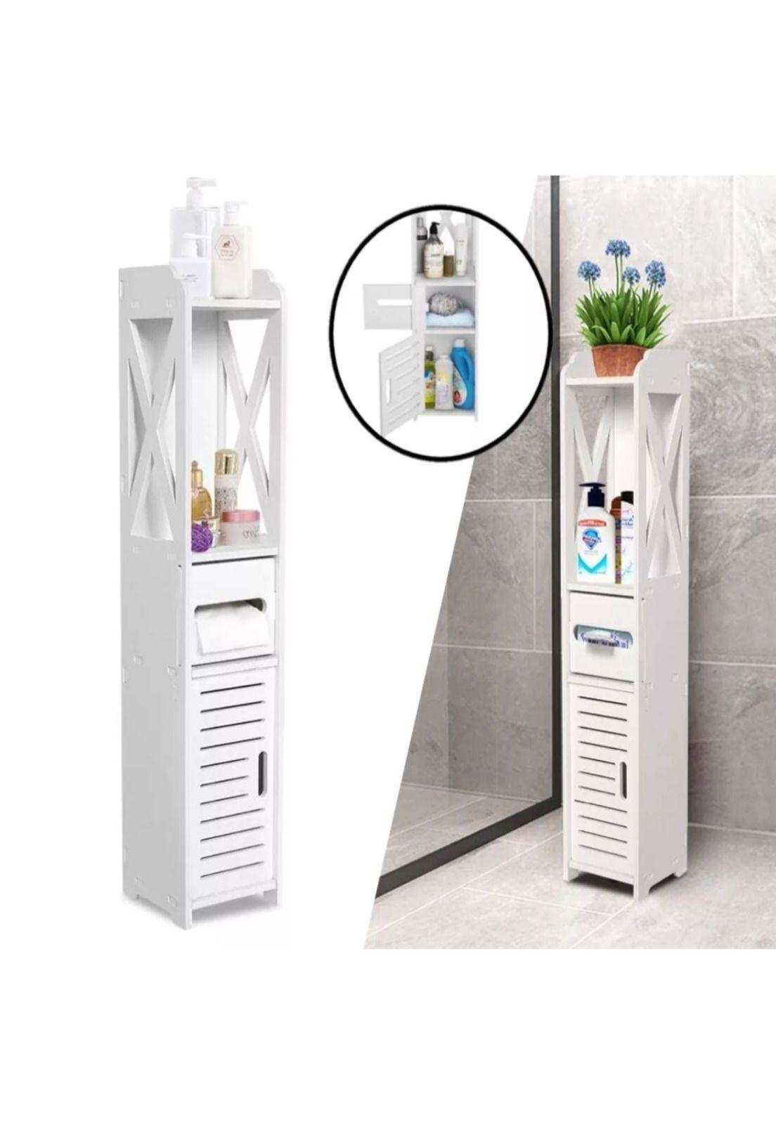 Estante Baño Organizador Multiuso 80x20x18 CM Blanco-5