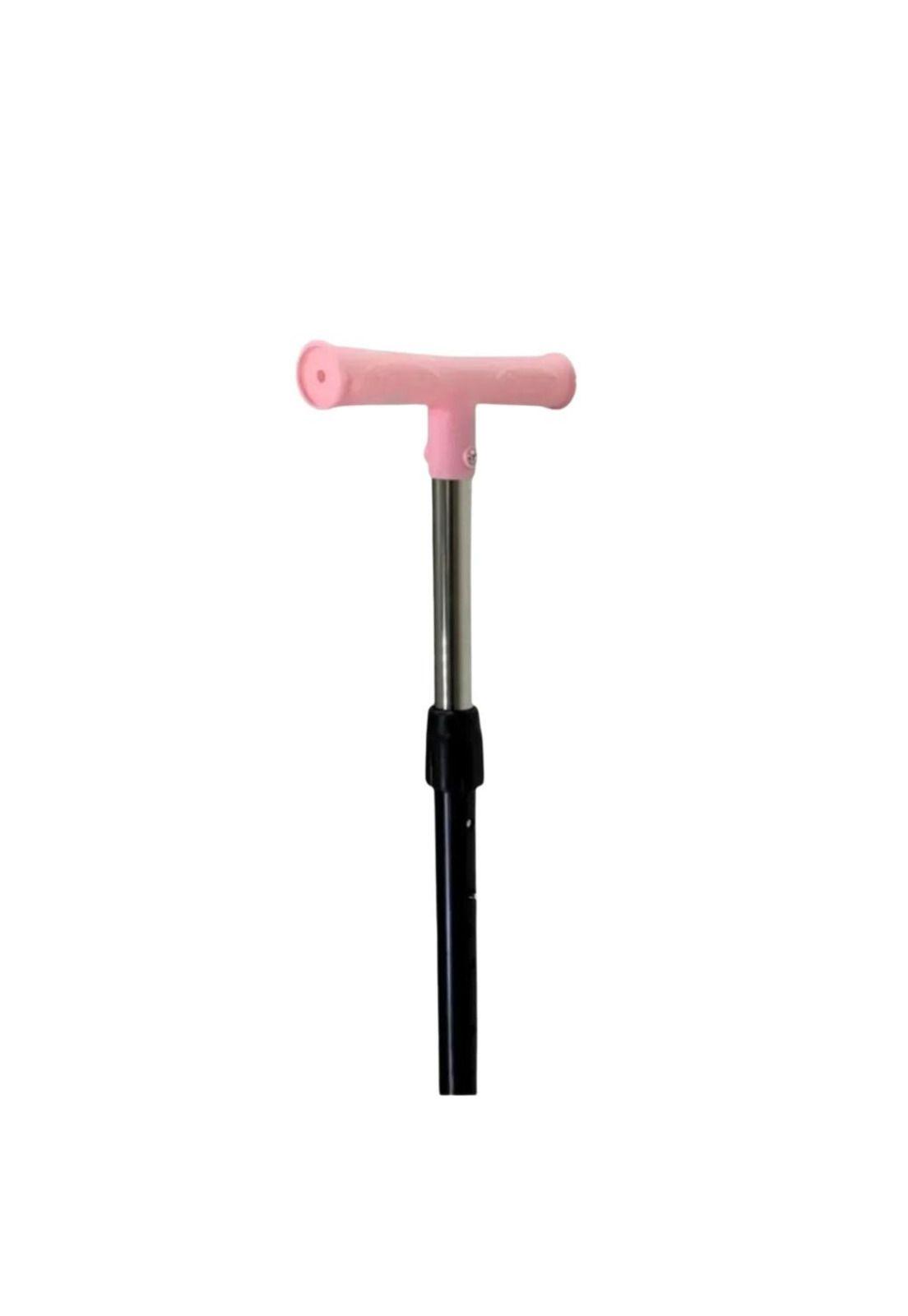 Scooter Monopatín 3 Ruedas LED Infantil Regulable Rosado-3