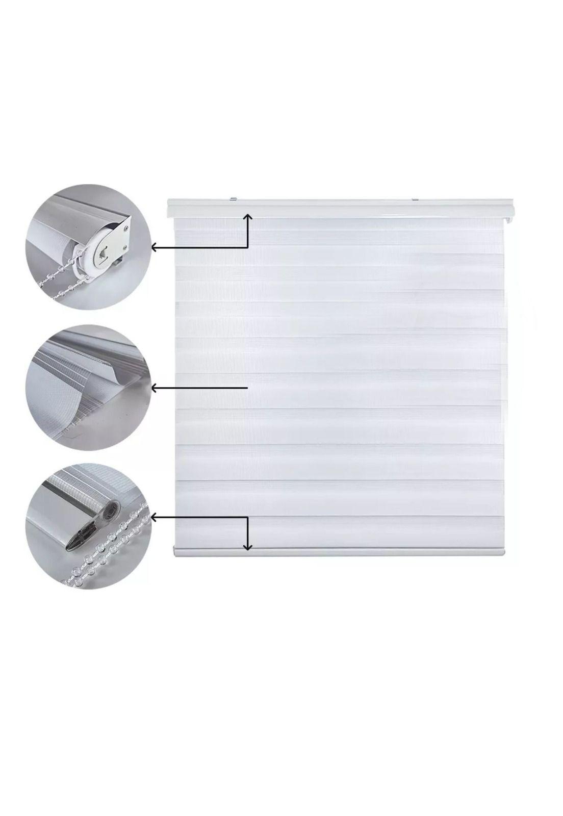 Cortina Roller Dúo Zebra Blanco 140x200 CM-3