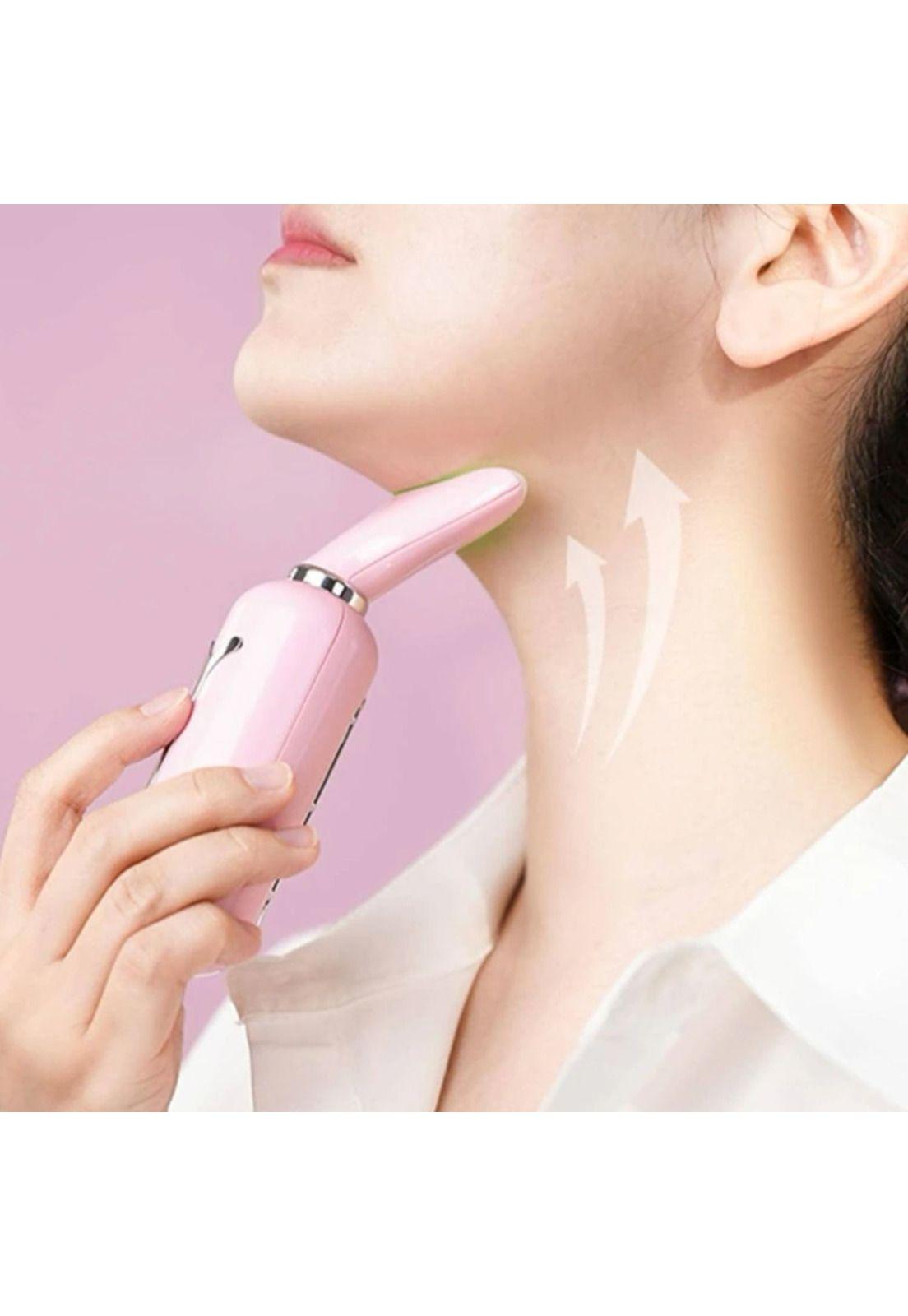 Masajeador Reductivo SkinCare Cuello Rostro Ultrasónico Rosado-4