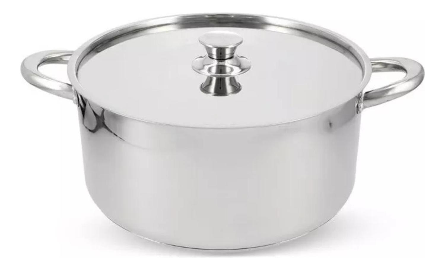 Juego Batería 6 Piezas Olla Cocina Acero Inoxidable Plateado-2