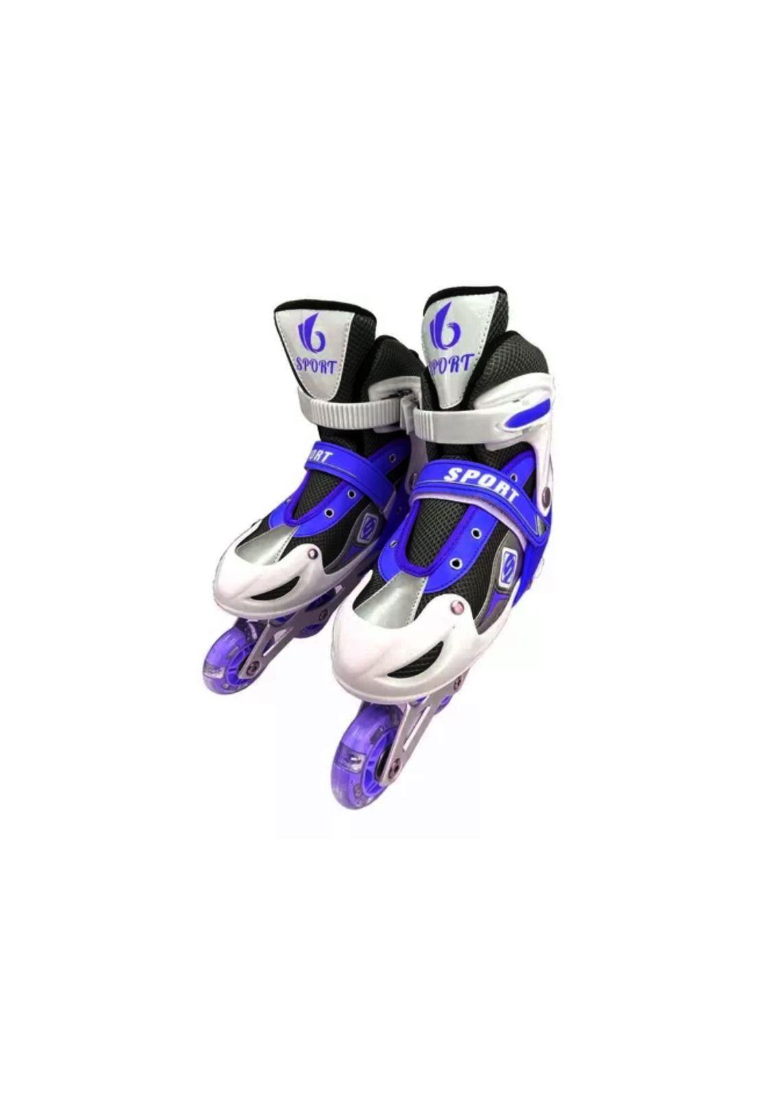Patines Roller Línea Juveniles Ajustable Azul L-1