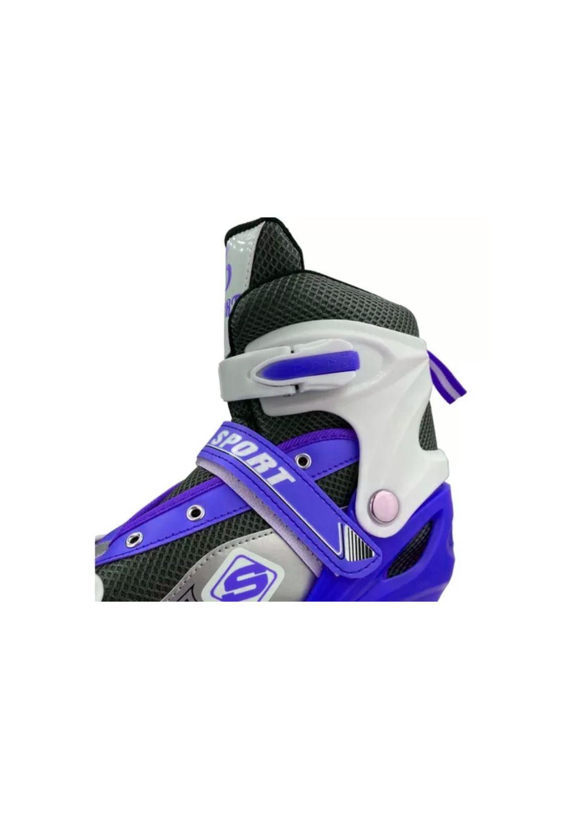 Patines Roller Línea Juveniles Ajustable Azul L-2