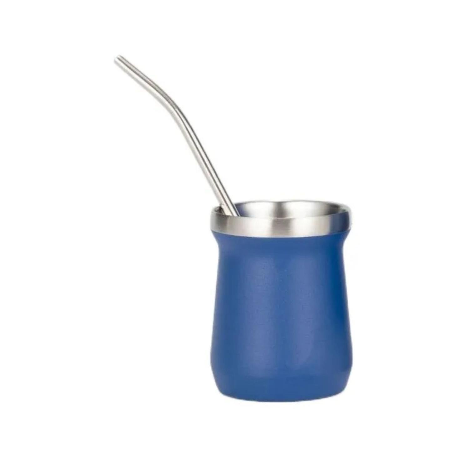 Set Termo Mate Tapa Bombilla 1 LT Azul-3