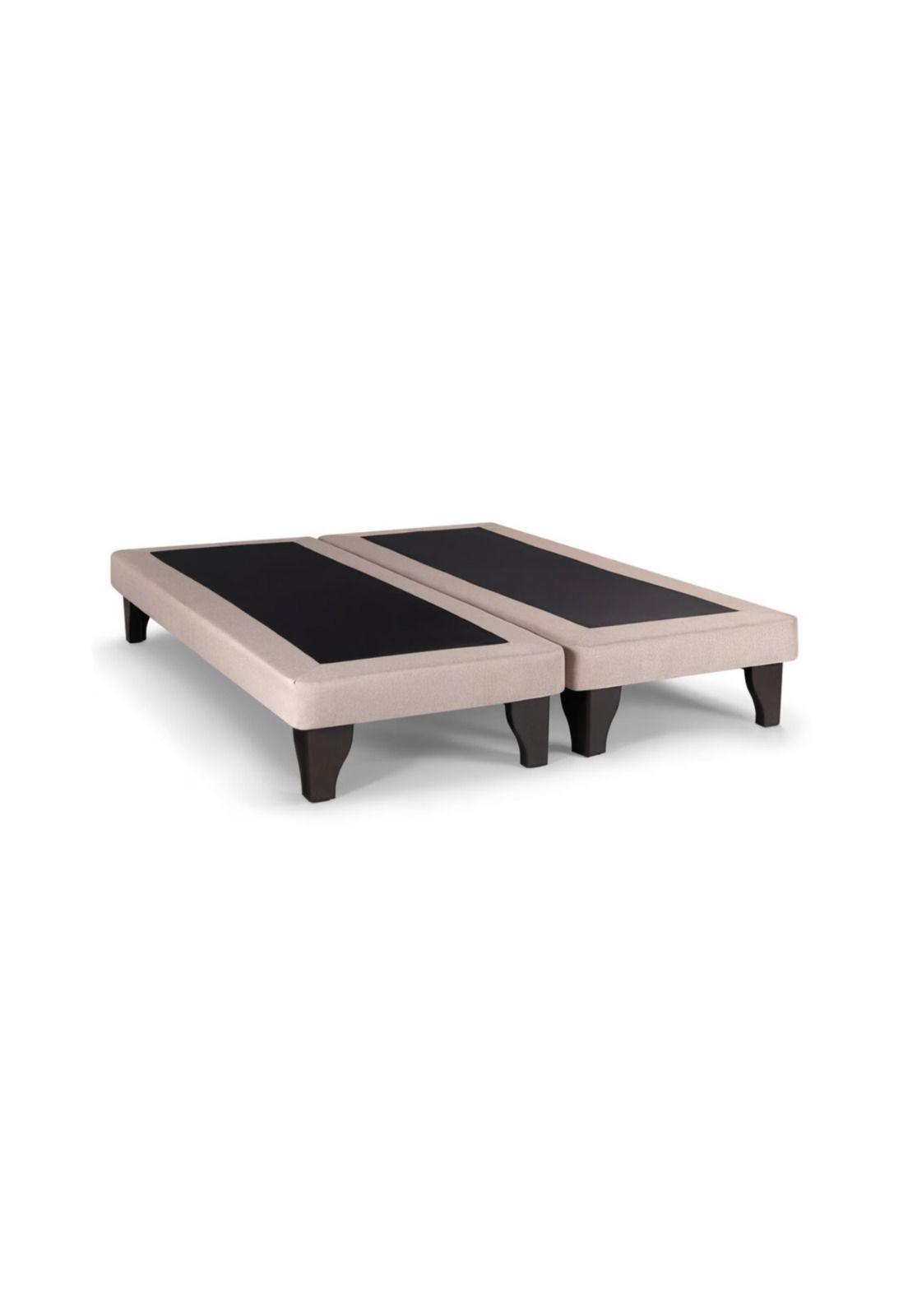 Base Dividida Cama Europea Super King 200x200 CM Beige Felpa-2