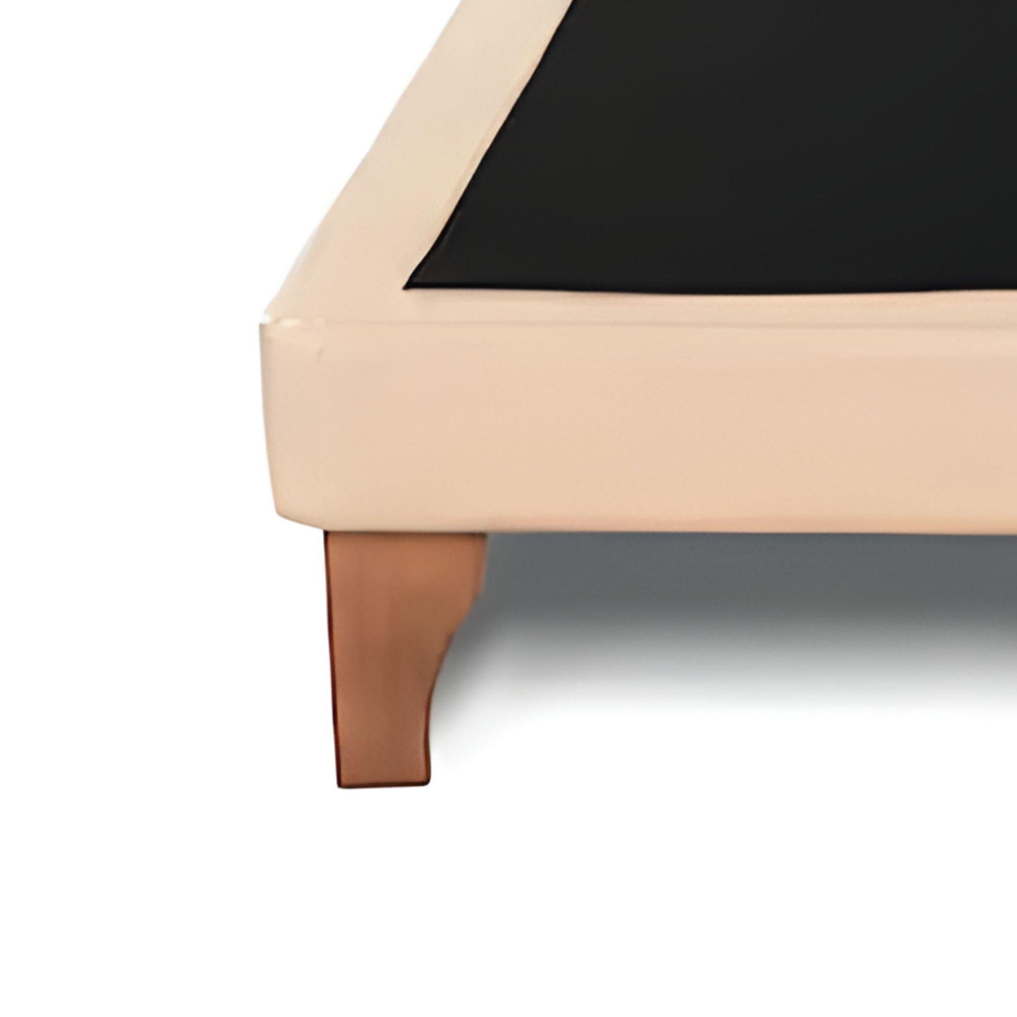 Base Dividida Cama Europea Super King 200x200 CM Beige Felpa-3