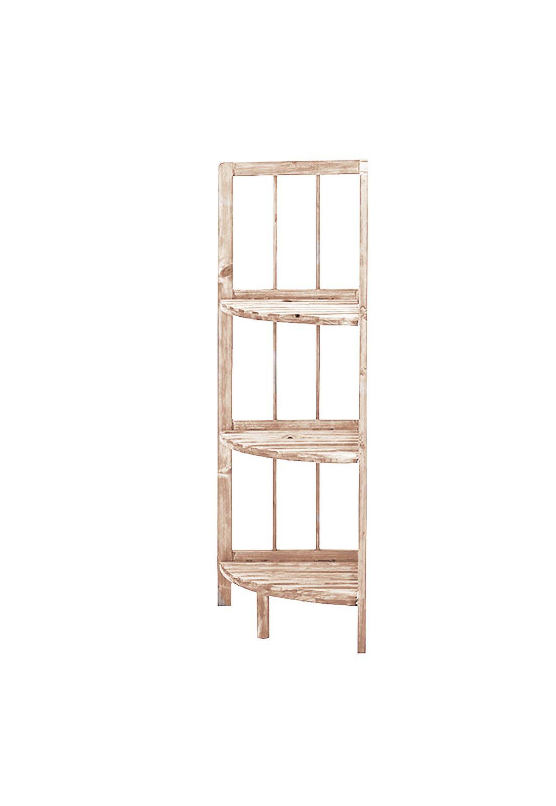 Estante Organizador Esquinero Madera 3 Niveles 85x28x26 CM Café Claro-2