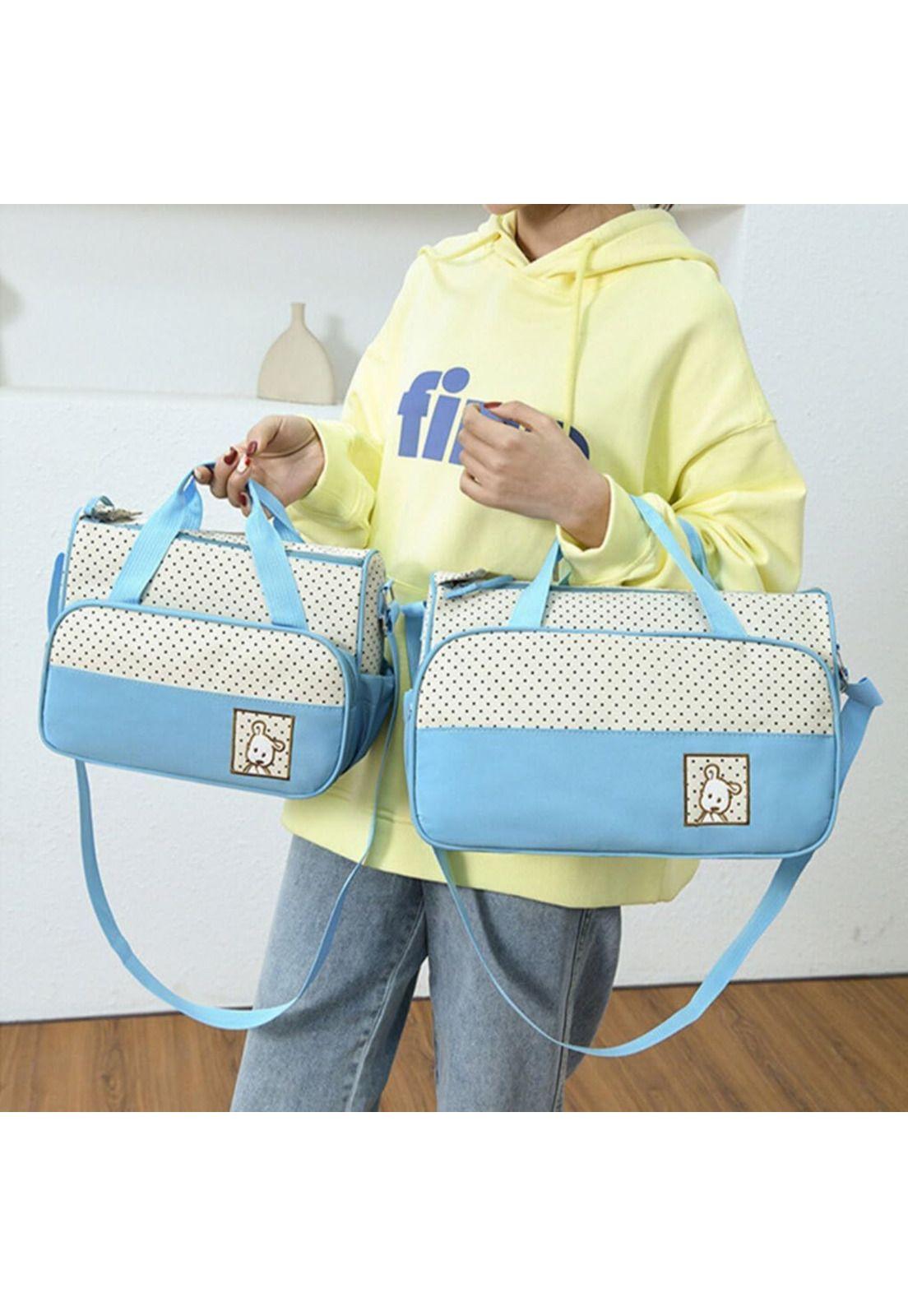 Bolso Maternal Cuidado Infantil Bebés PPM Azul-6