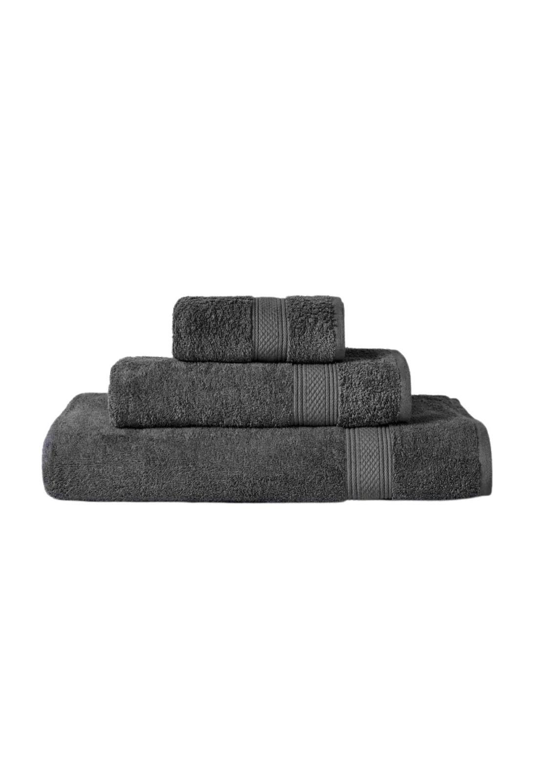 Set De Toallas 3 Piezas 100% Algodón 450 GR Gris Cannon-0