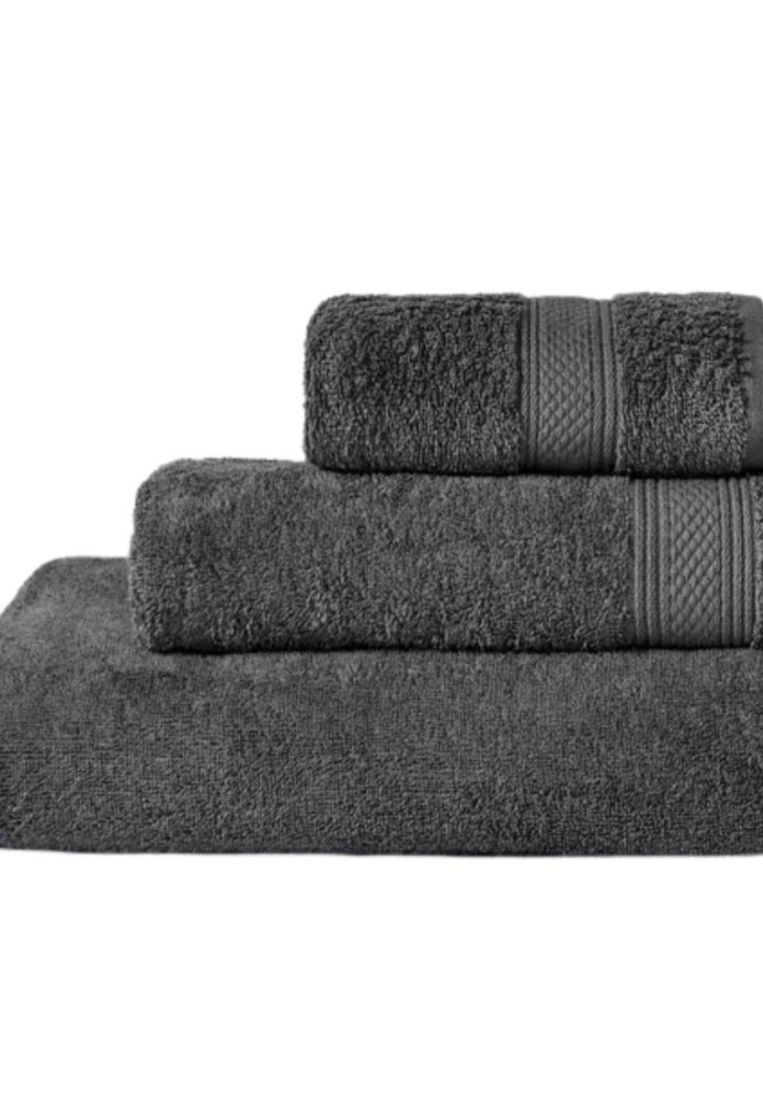 Set De Toallas 3 Piezas 100% Algodón 450 GR Gris Cannon-1