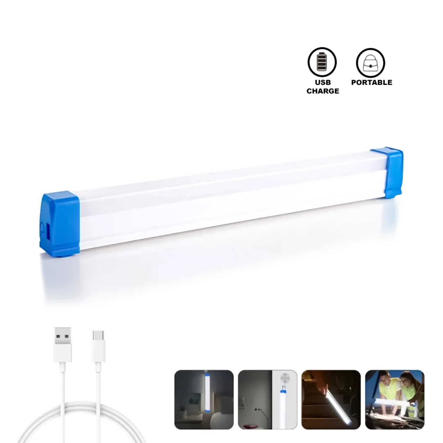 Tubo LED Recargable USB Imán Luz Muro Interior-4