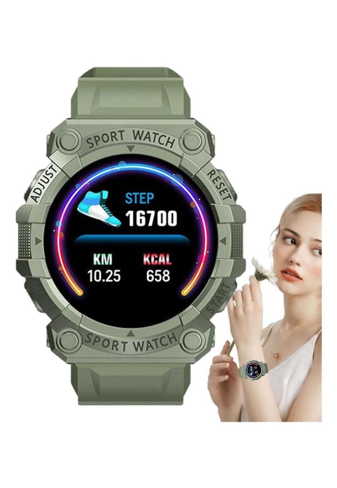 Reloj Smart Band Carga USB Deportivo Verde-1