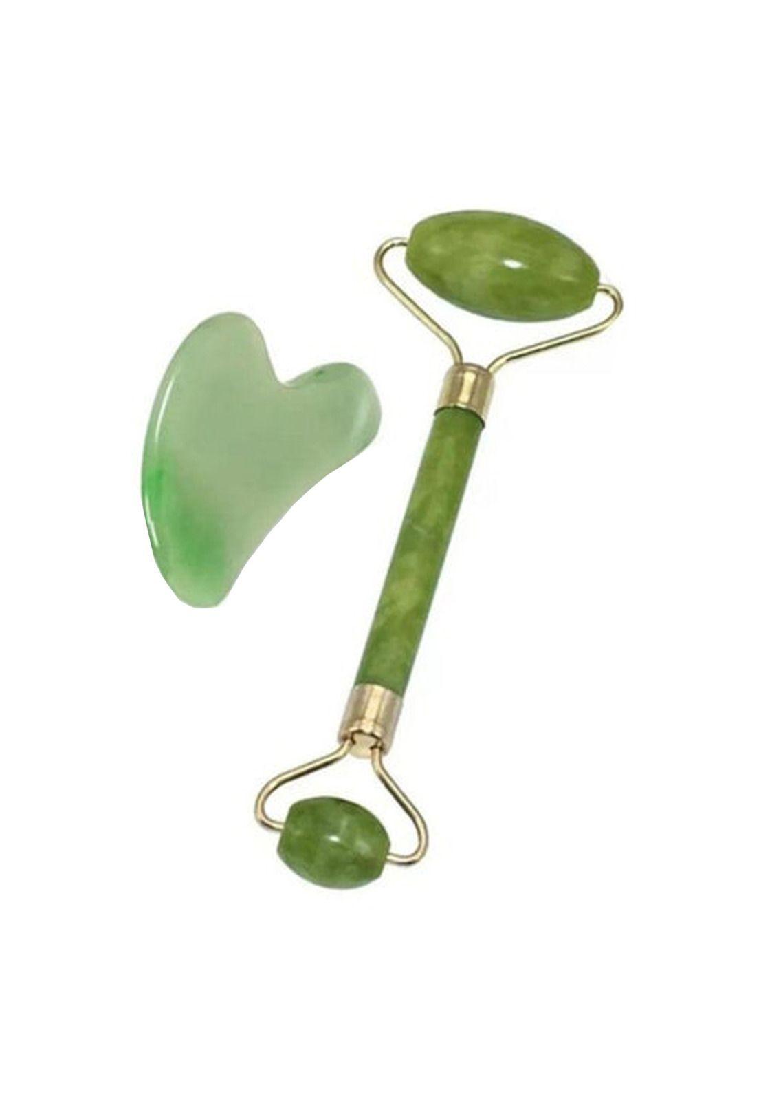 Rodillo Masajeador Facial Piedra Jade 100% Natural-0