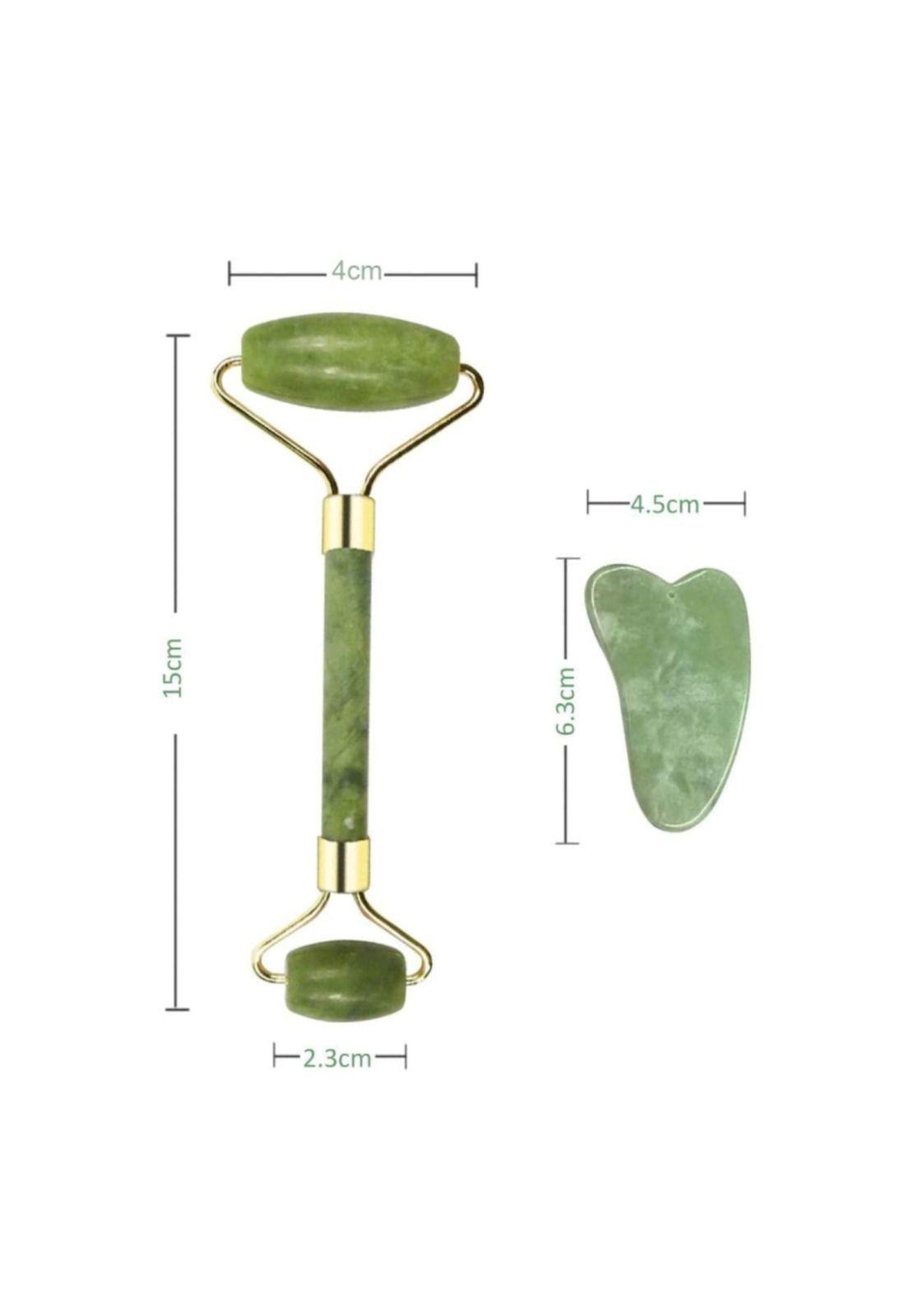 Rodillo Masajeador Facial Piedra Jade 100% Natural-3
