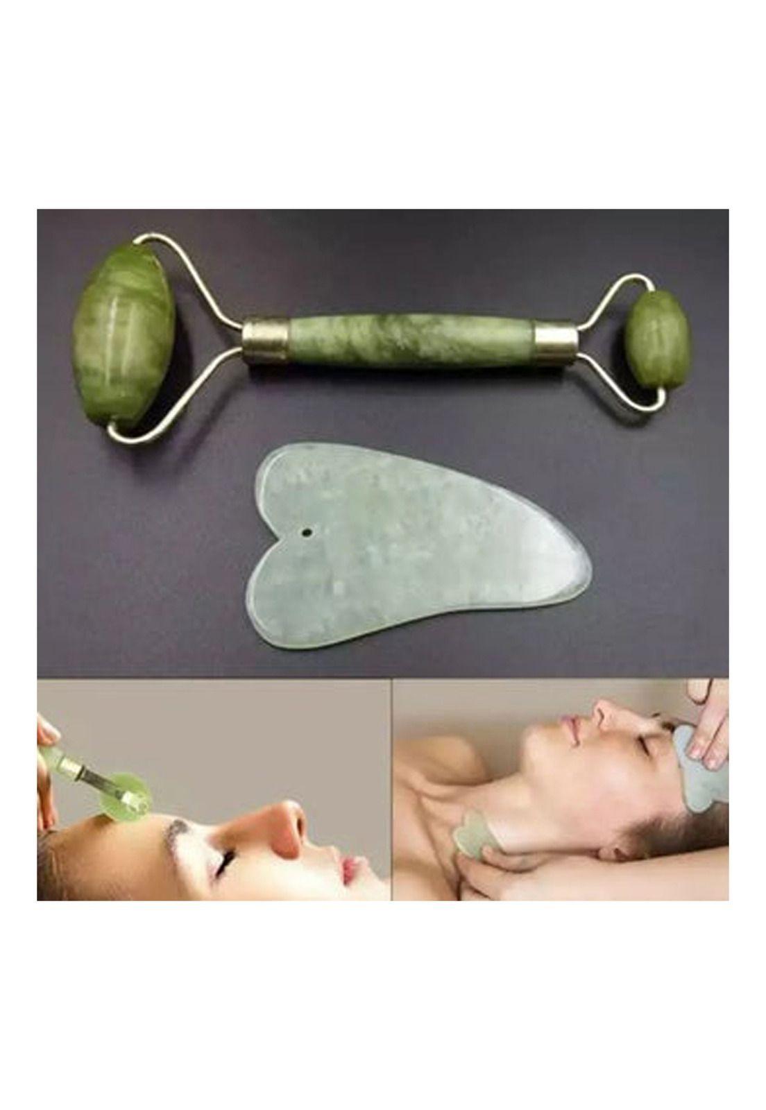 Rodillo Masajeador Facial Piedra Jade 100% Natural-4
