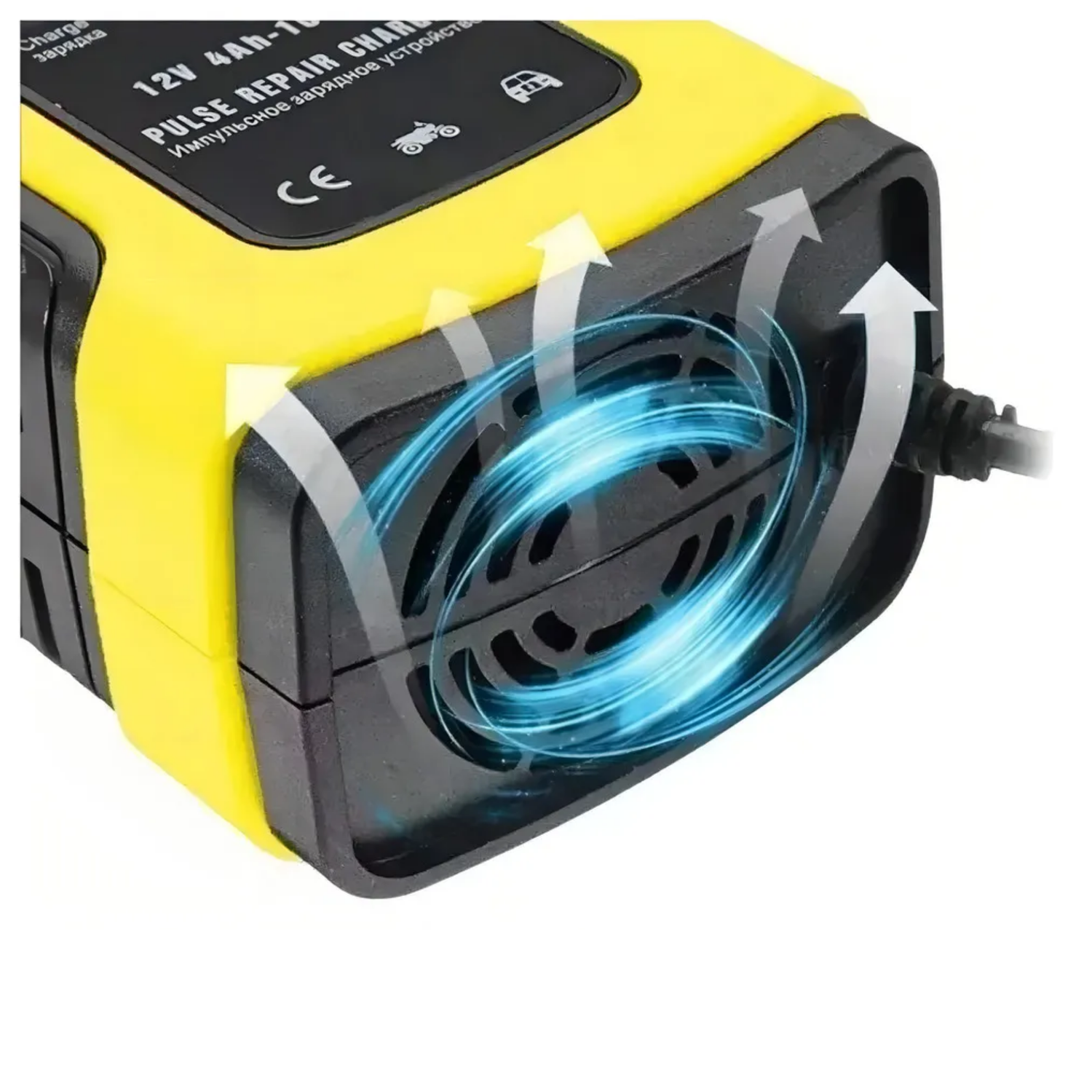 Cargador Batería Automóvil Moto 60 Watt Carga Inteligente 12 V Amarillo-2