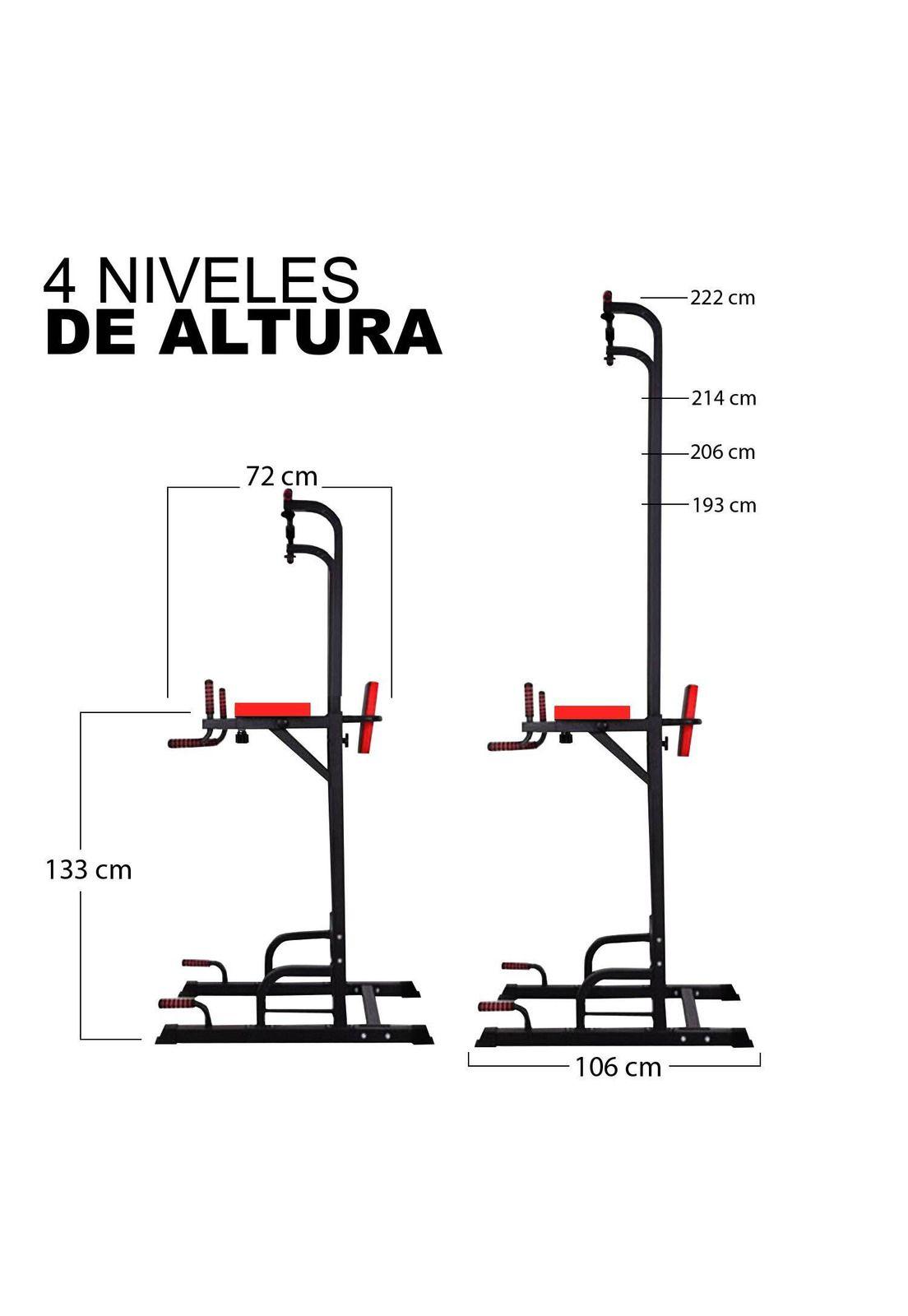 Barras Multifuncional Gimnasio Máquinas Abdominales 7 Niveles Altura-2