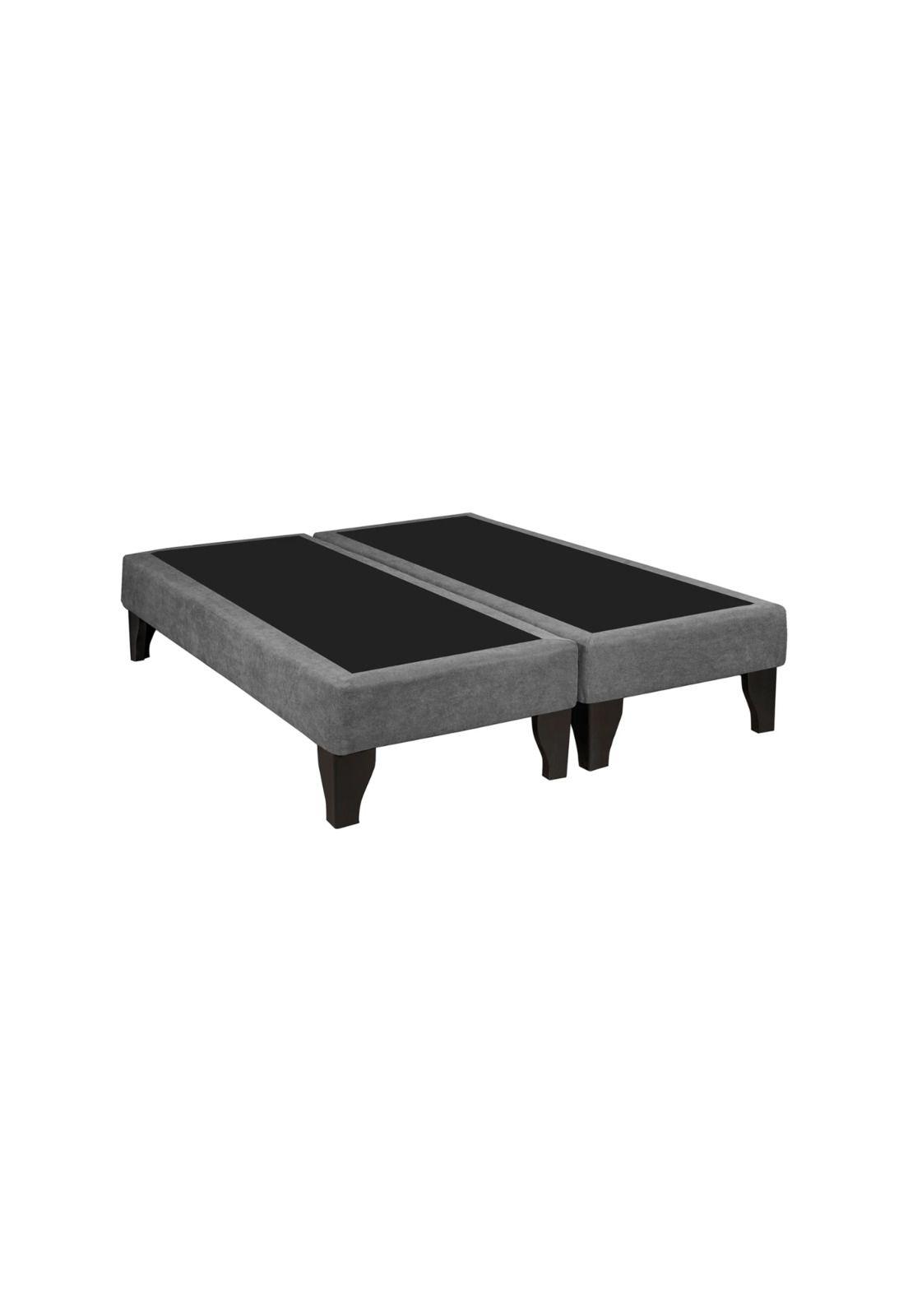 Base Dividida Cama Europea 2 Plazas 150x190 CM Gris Lino-2