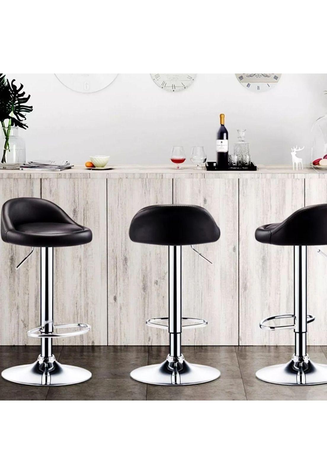 Taburete Silla Piso Bar 80 CM Negro-4