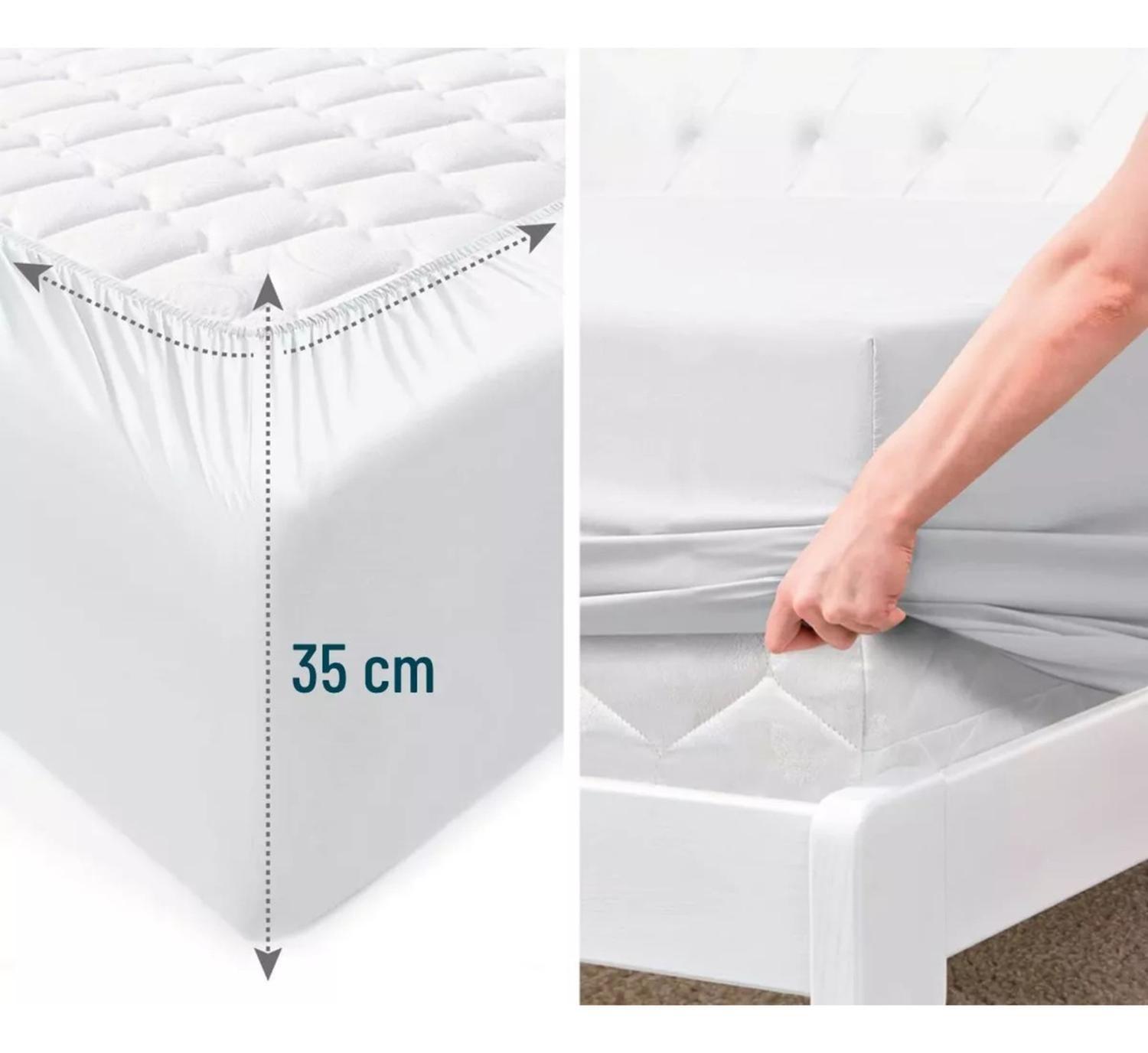 Juego Sábanas Hotel Ultra Suave Microfibra + 2 Fundas Bordadas 1,5 PL Blanco-4