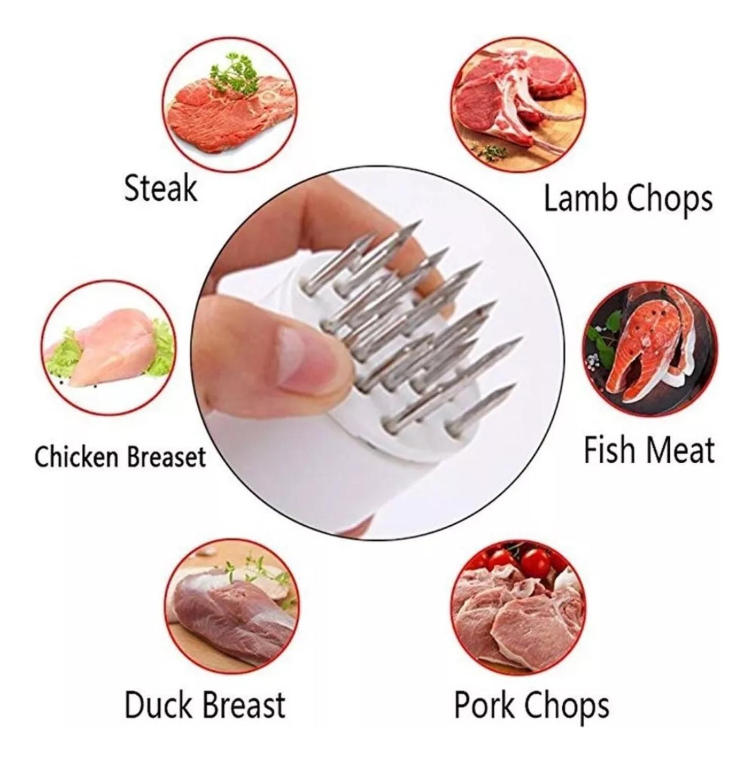 Aplastador Todo Tipo Carne Acero Inoxidable 18x5x5 CM-3