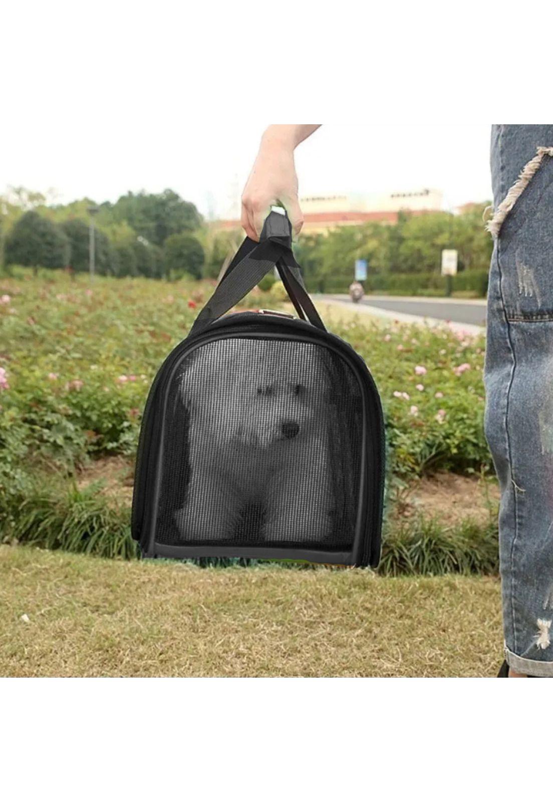Bolso Transporte Mascotas Negro 34x24x23 CM-3