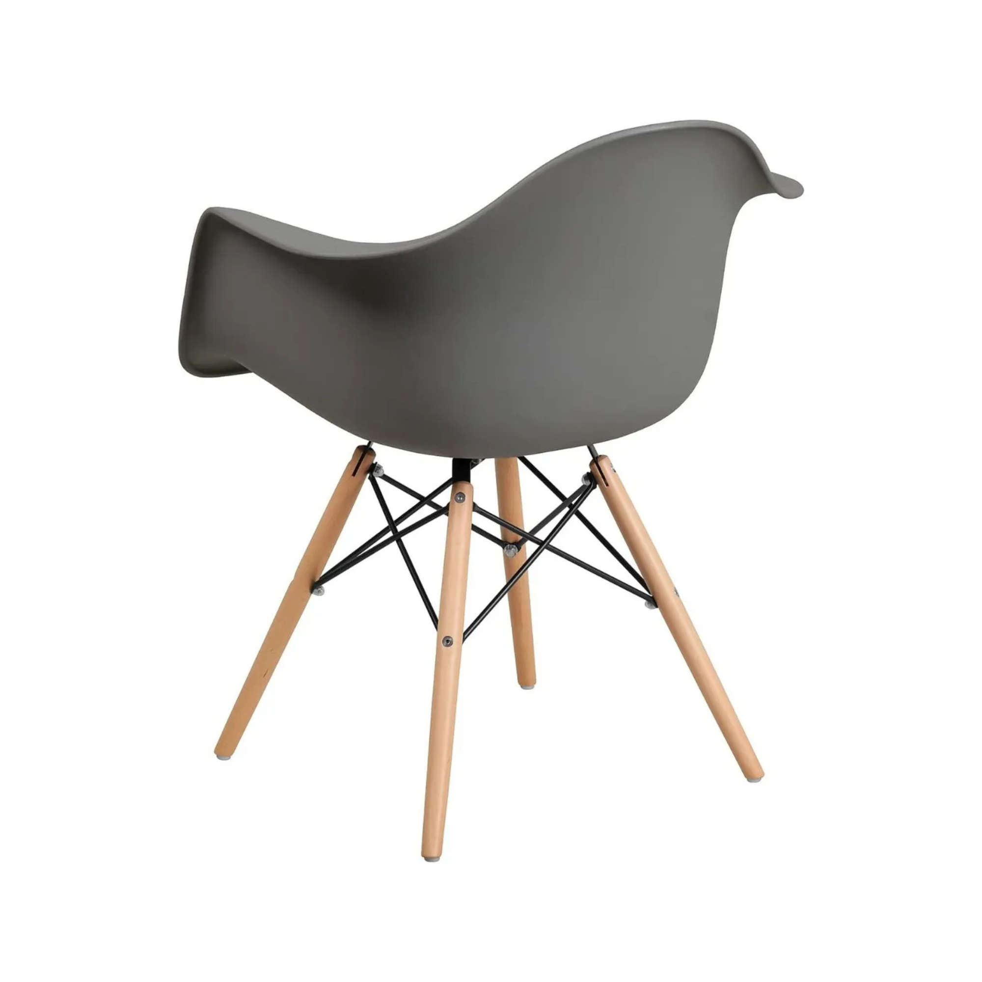 Silla Comedor Eames Hogar Butaca Estructura Color Gris-2