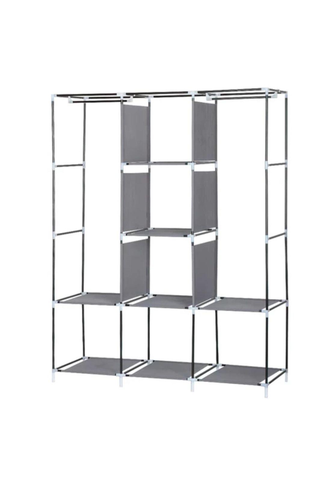 Closet Organizador Armable Tela Azul 3 Cuerpos 130x45x175 CM-3