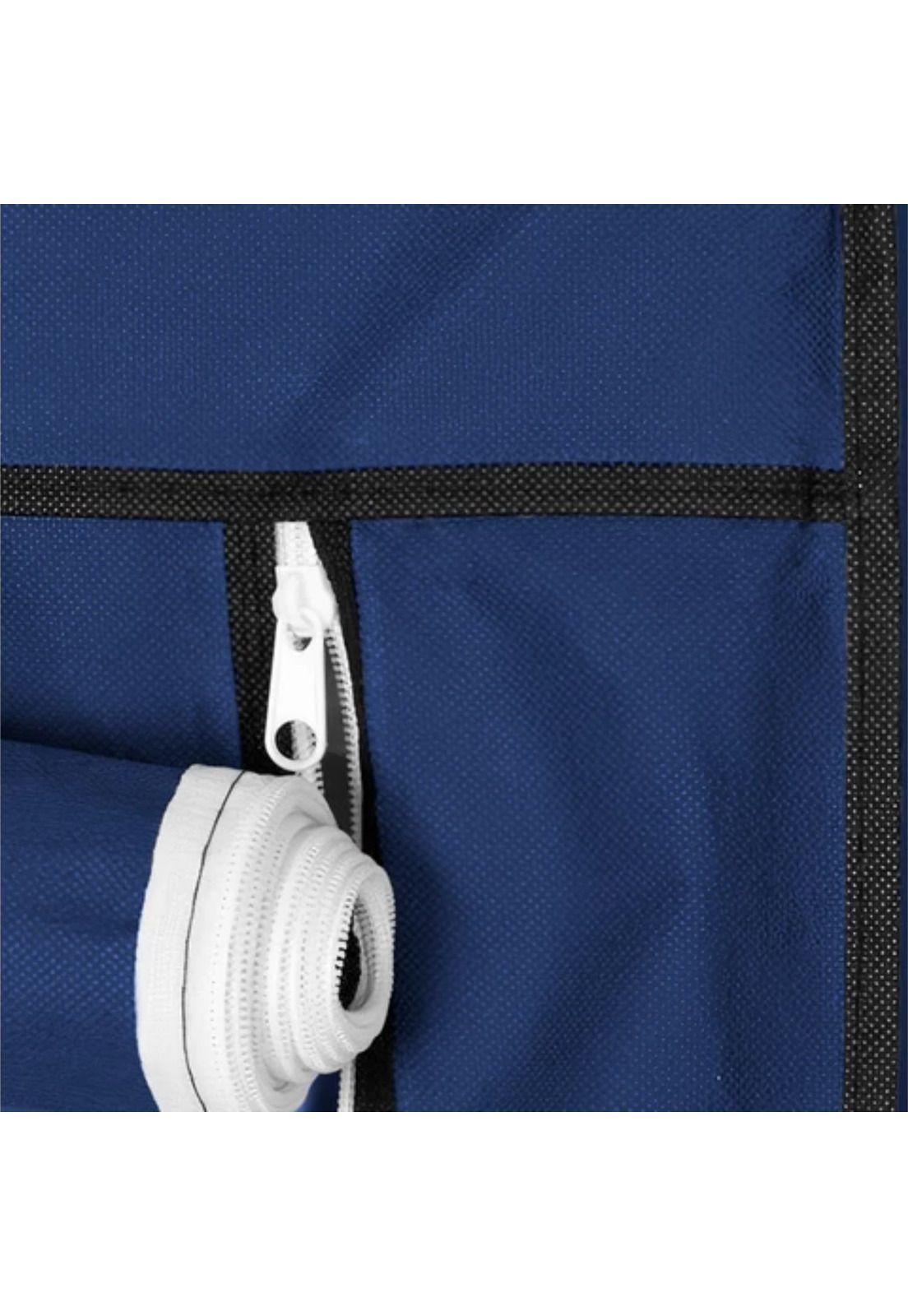 Closet Organizador Armable Tela Azul 3 Cuerpos 130x45x175 CM-4