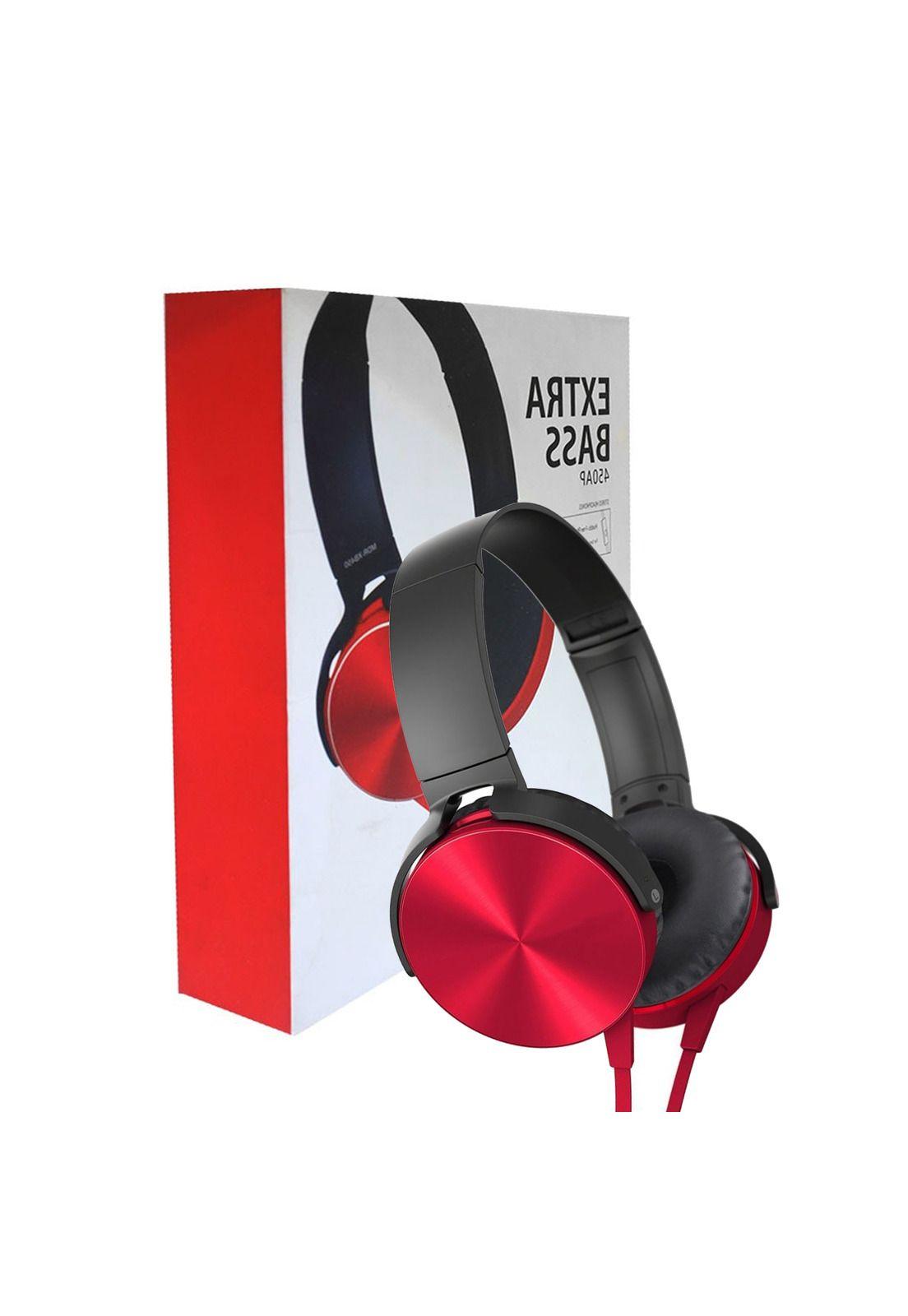 Audífono Plus Extra Bass Rojo Cable Premium-2