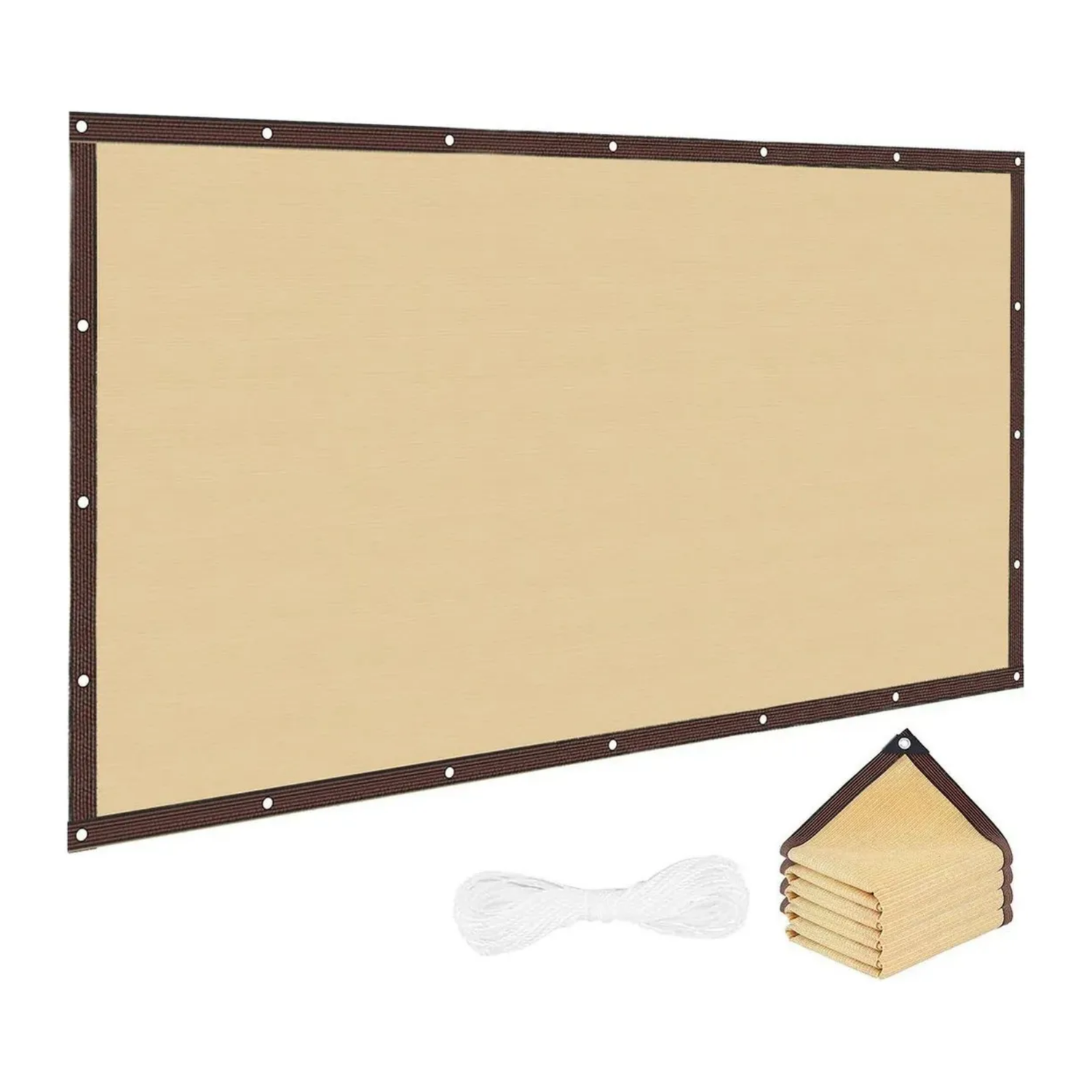 Cerca Protección Privacidad Fijaciones Balcony 1x5 MTS Beige-2