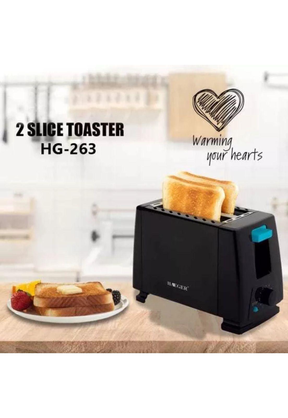 Tostador Eléctrico Calentador Pan Sandwich 2 Ranuras 650W-3