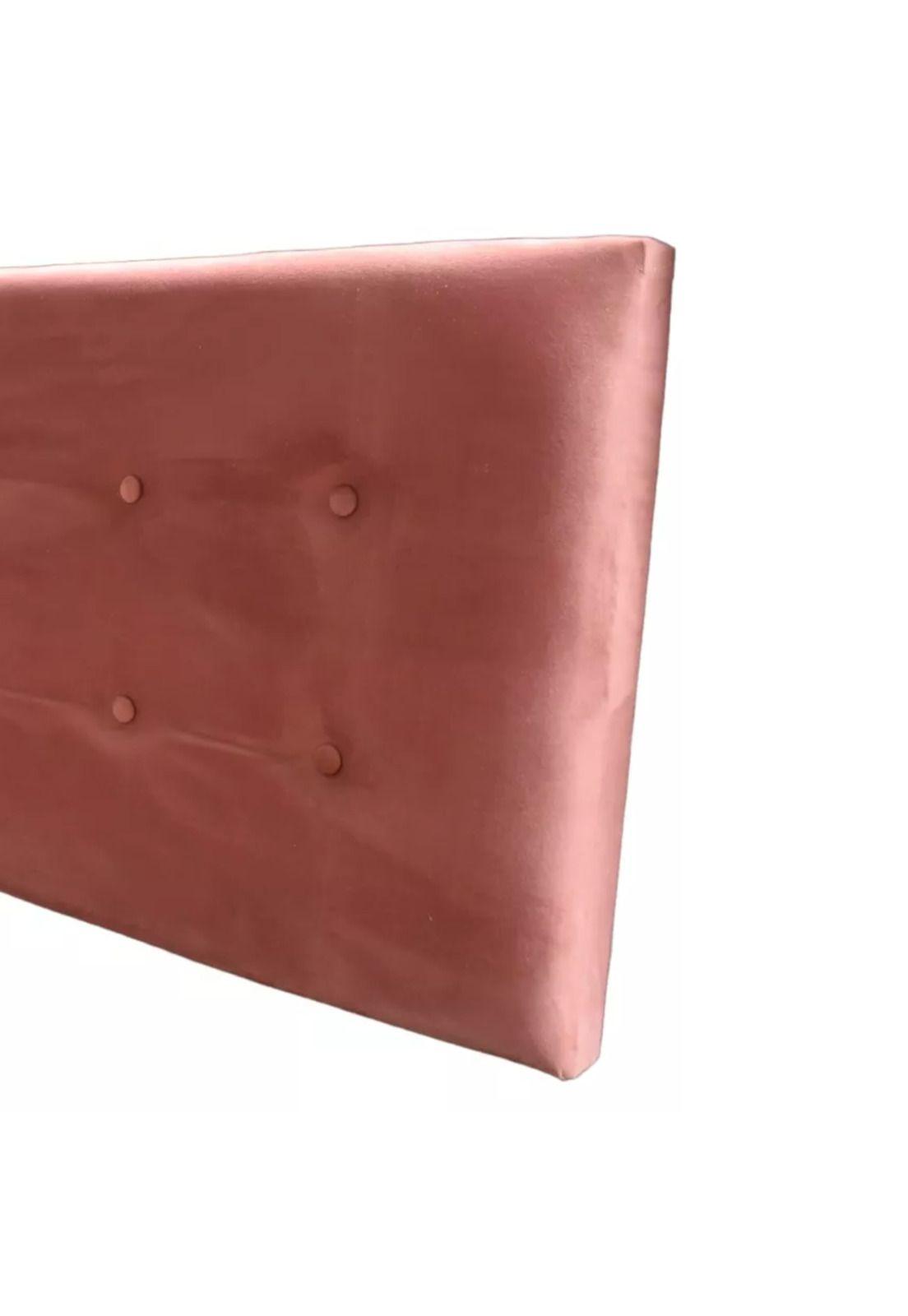 Respaldo Elegante King Capitone 180x60 CM Palo Rosa Felpa Botones-3