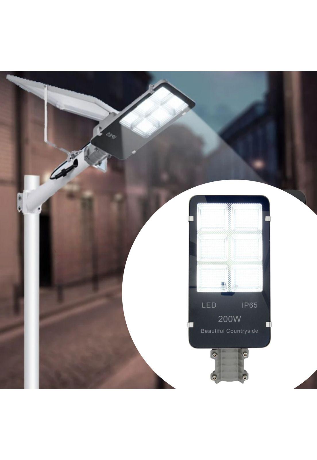 Foco Solar 200 LED 200 Watt Panel Solar Control Remoto-4