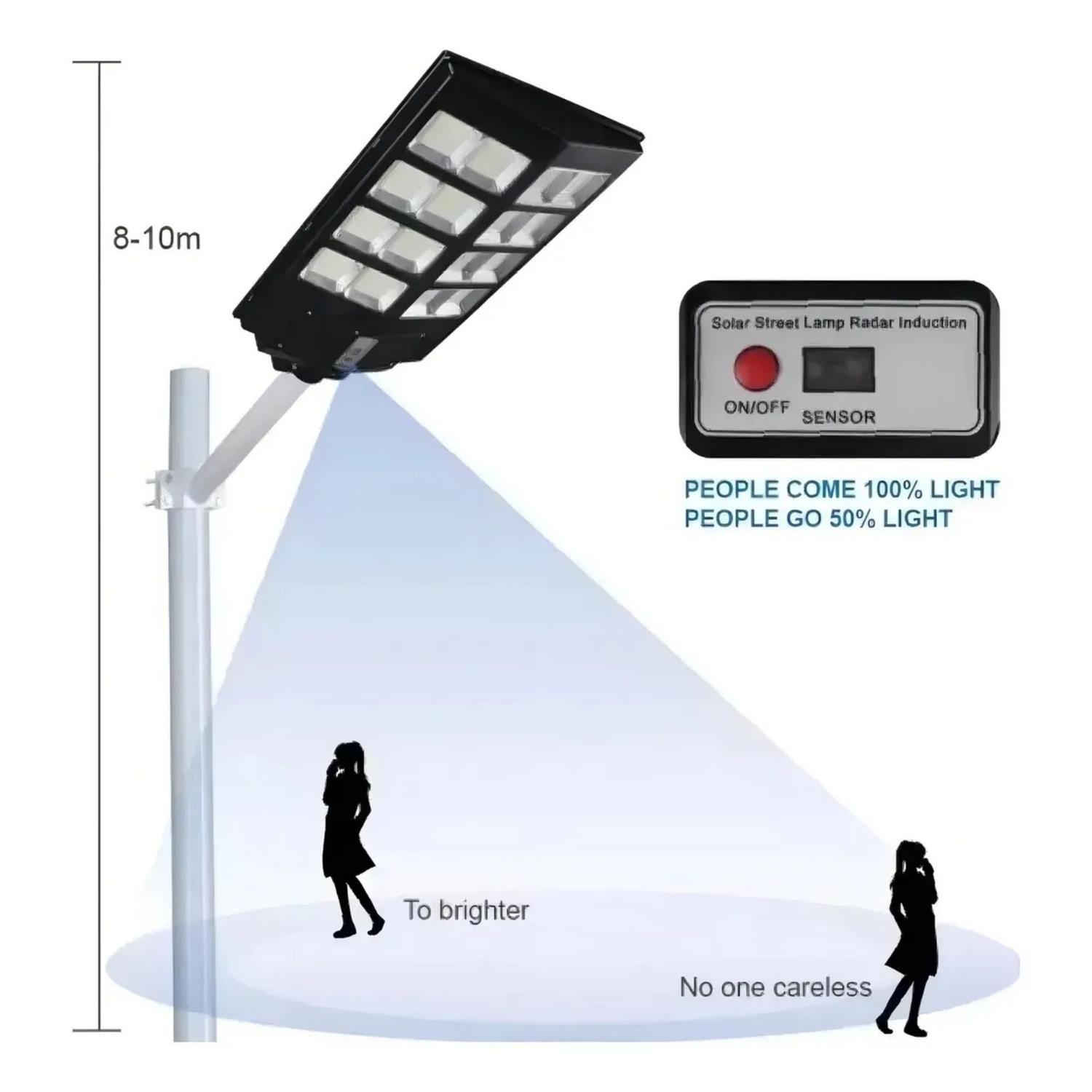 Foco Reflector LED Solar Exterior Luz Fría 100 Watt-2