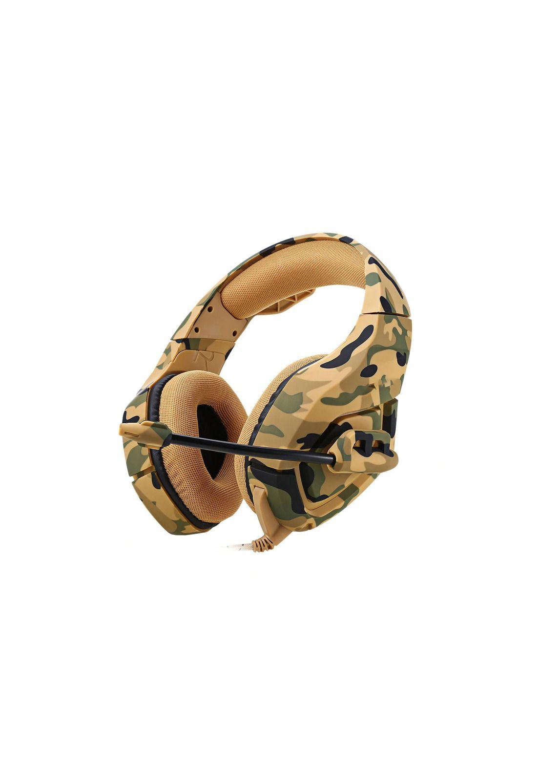 Audífonos Gamer Alámbrico Camuflaje Amarillo-3