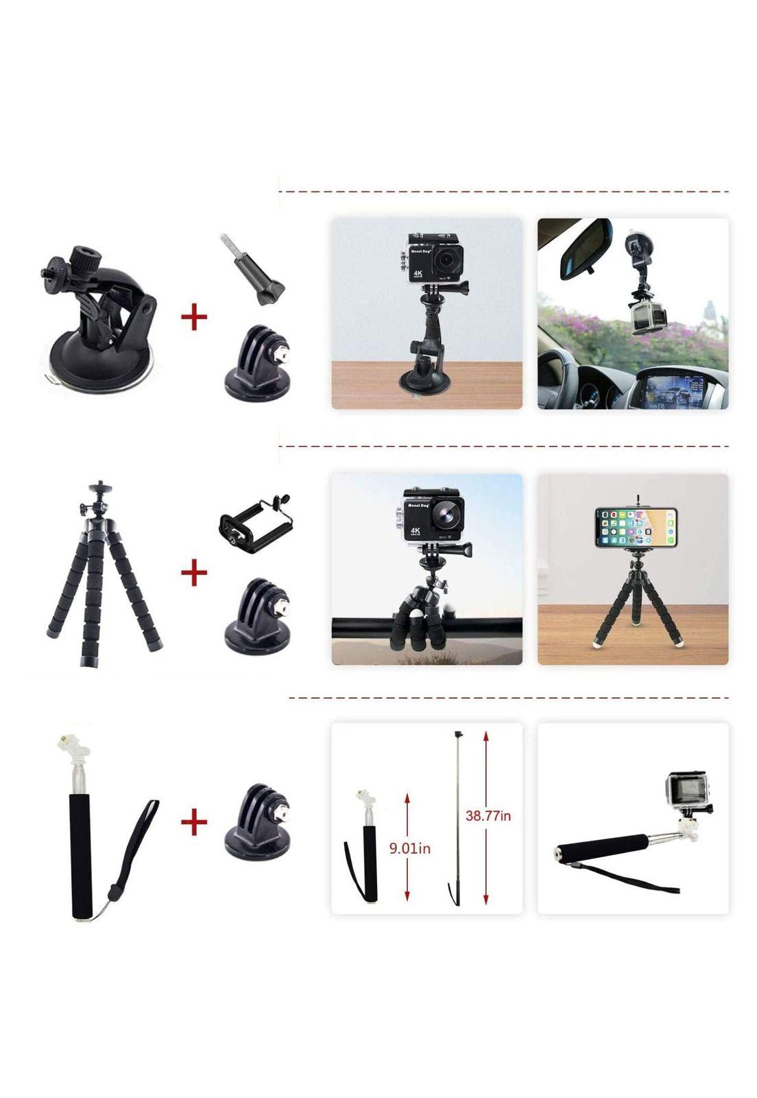 Kit 54 Accesorios Cámara Deportiva GoPro Estuche-3